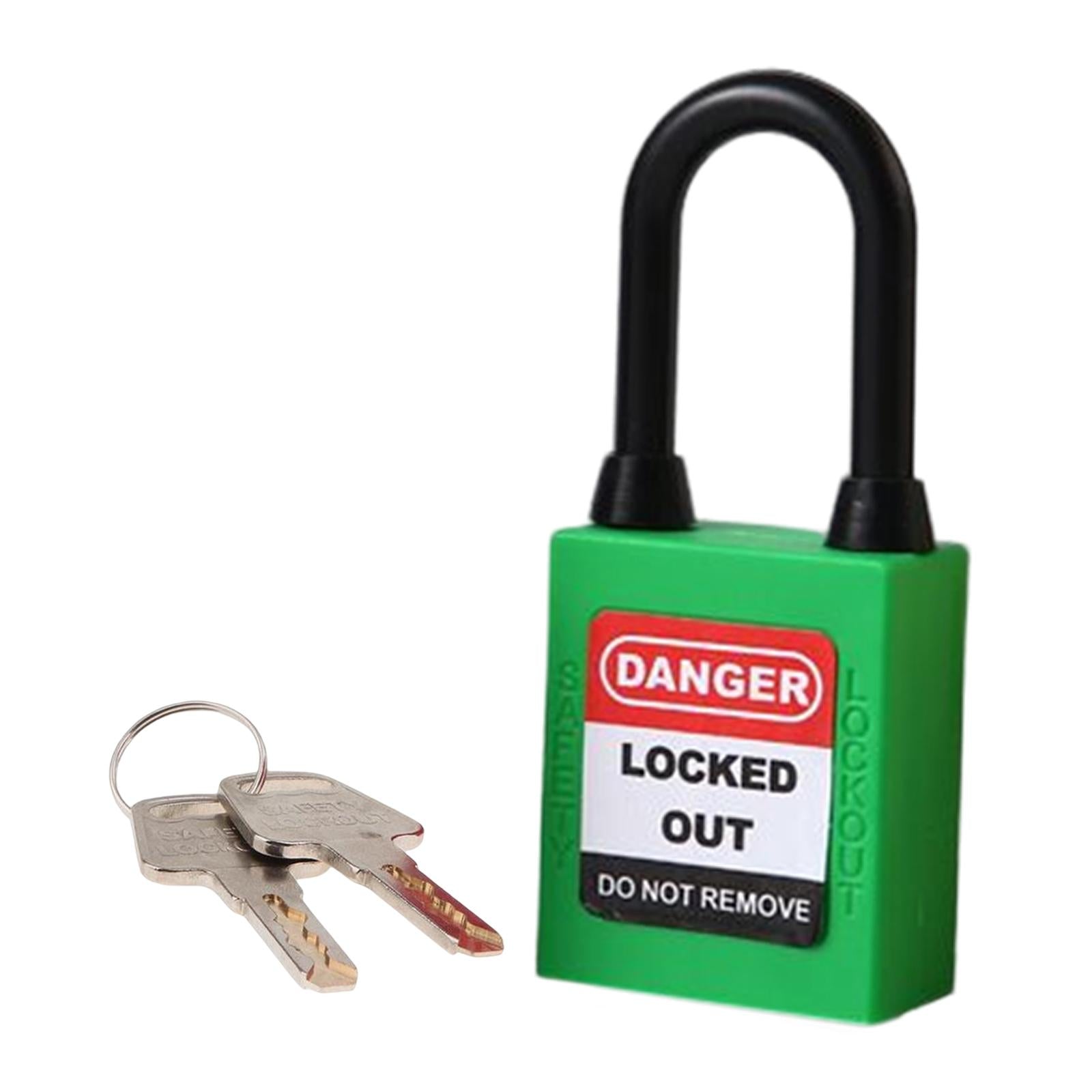 Lockout Tagout Locks Nylon Safety Padlock Premium 6mm Shackle  Green