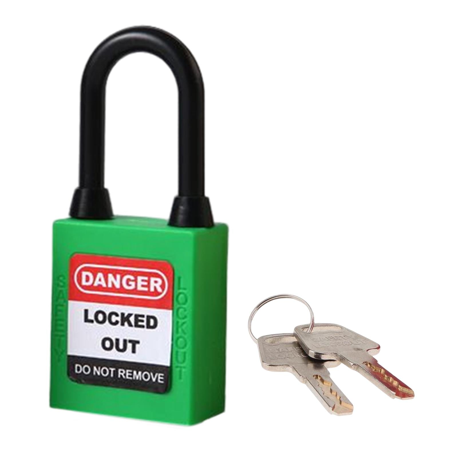 Lockout Tagout Locks Nylon Safety Padlock Premium 6mm Shackle  Green