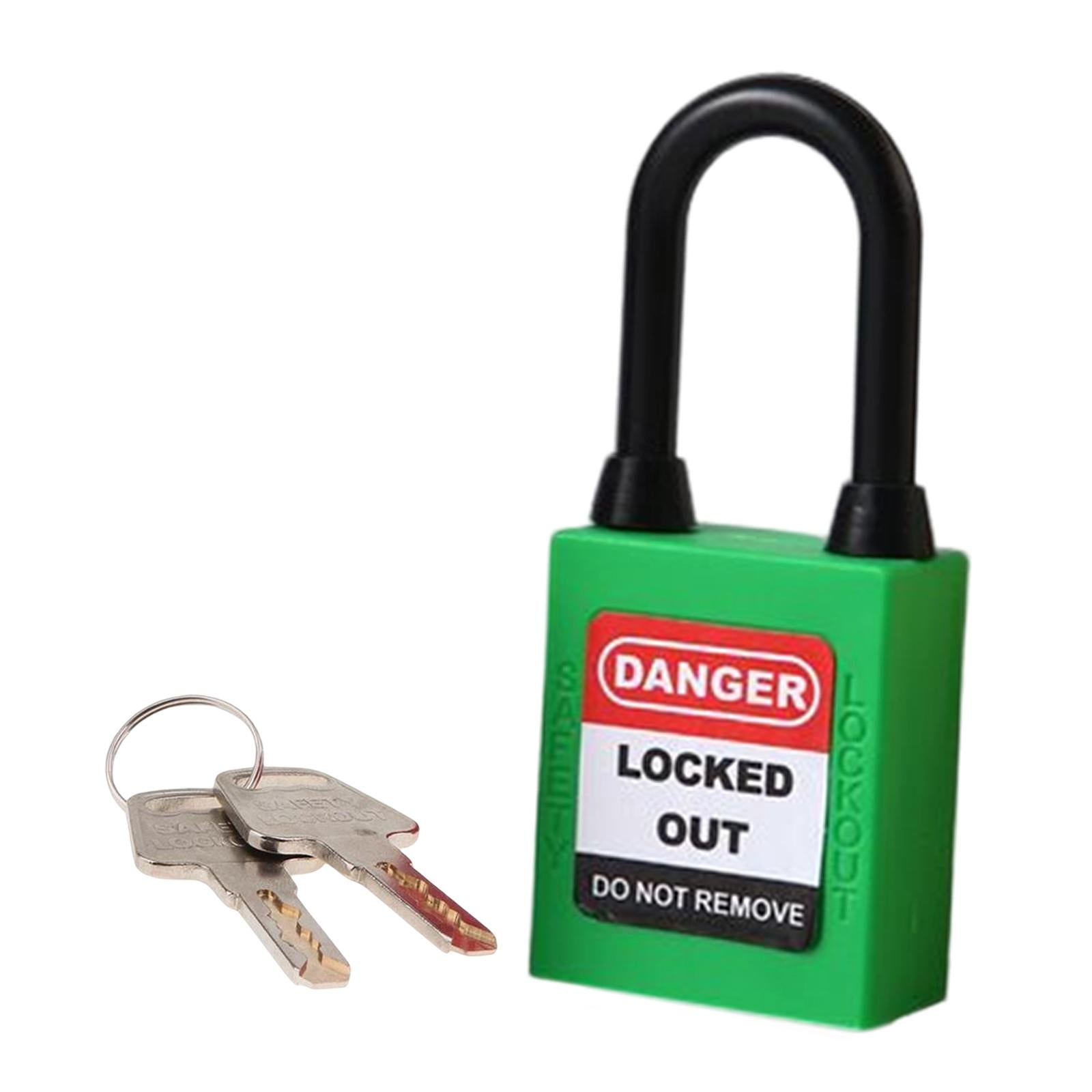 Lockout Tagout Locks Nylon Safety Padlock Premium 6mm Shackle  Green