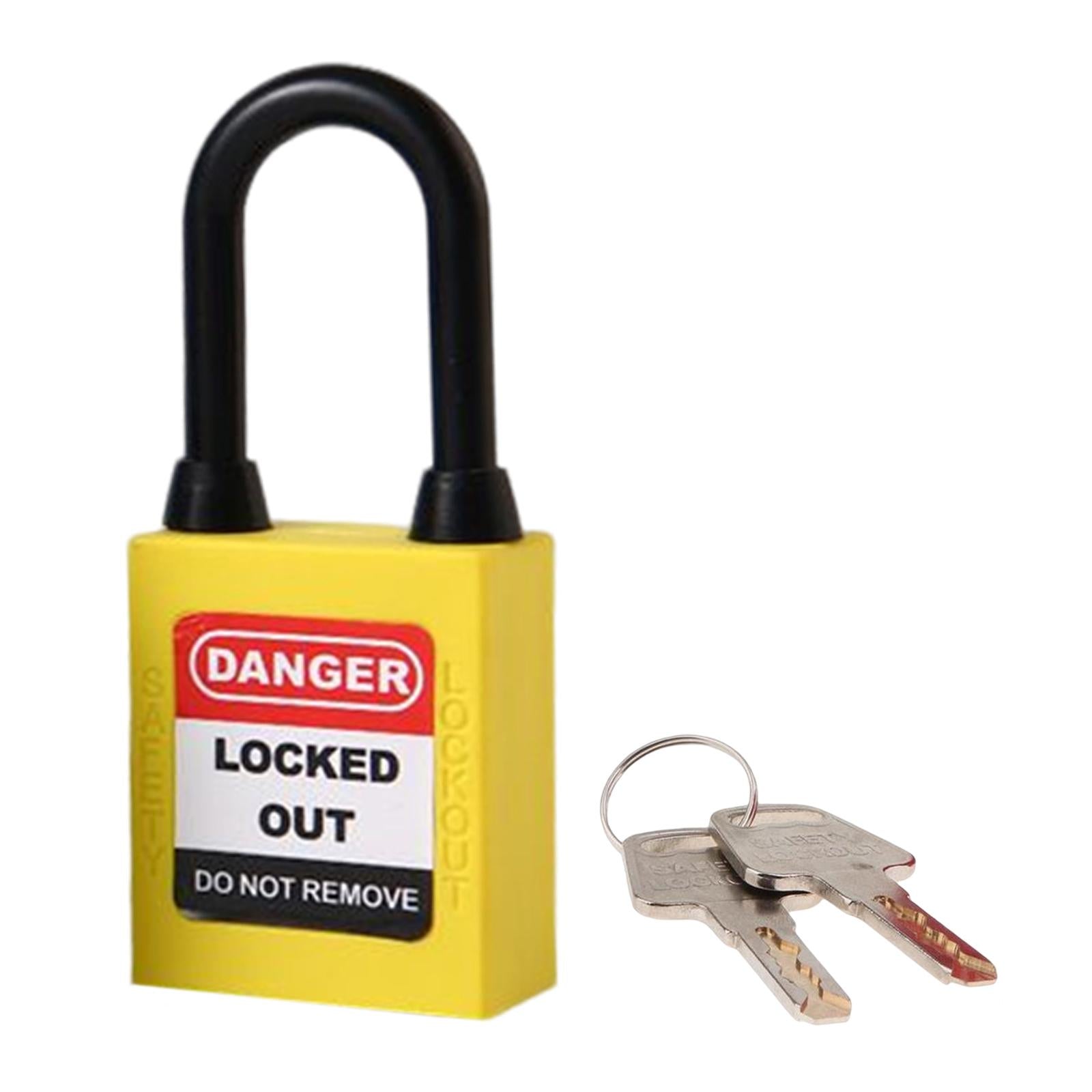 Lockout Tagout Locks Nylon Safety Padlock Premium 6mm Shackle  Yellow