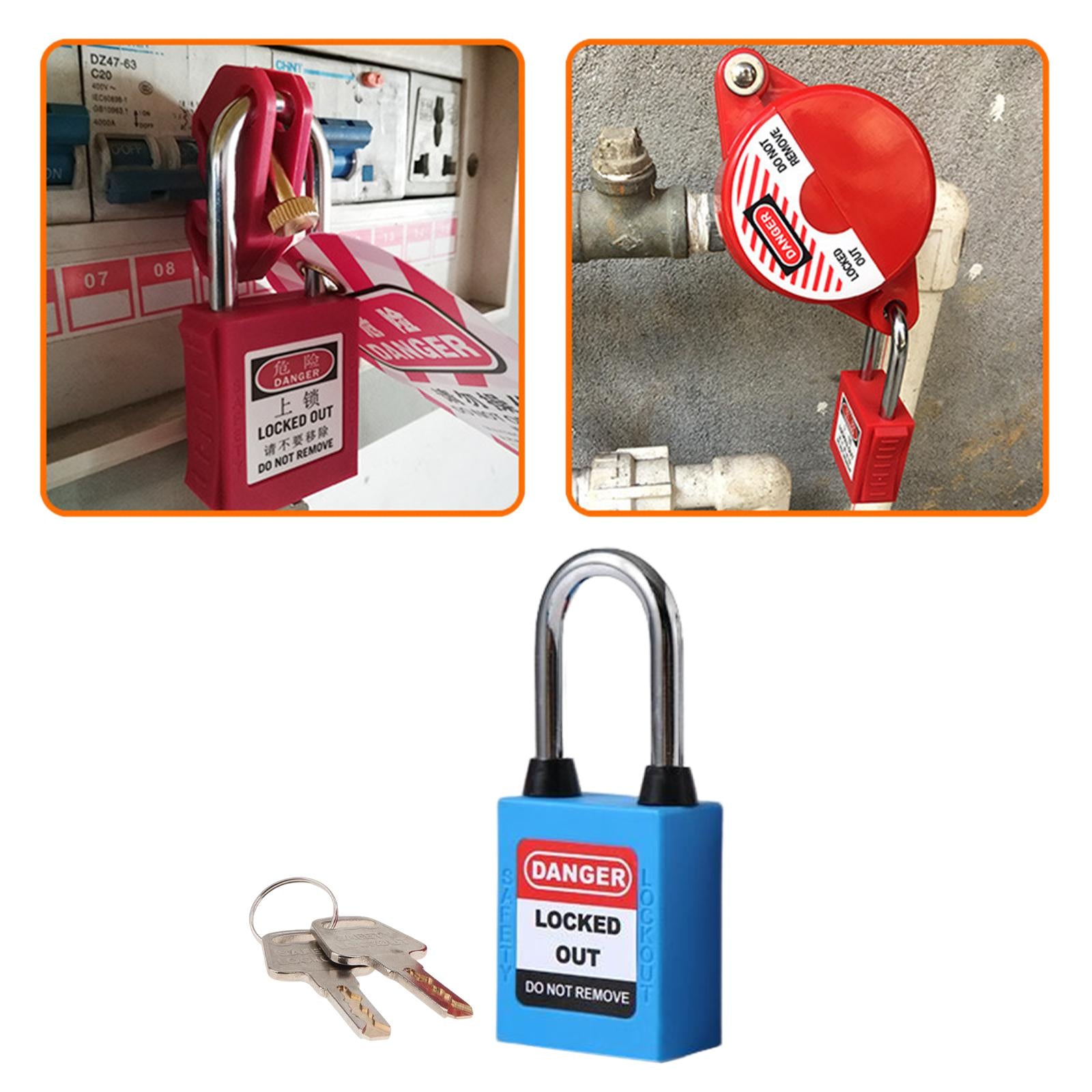 Lockout Tagout Locks Safety Padlocksteel Shackle Lightweight Blue