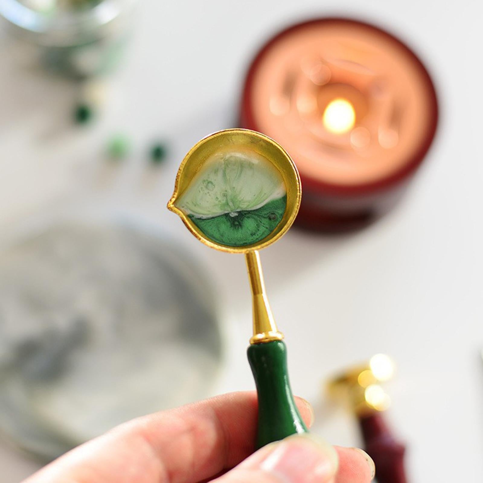 Stamp Melting Spoon for DIY Letter Card Making Party Favors Stamp Maker dark green
