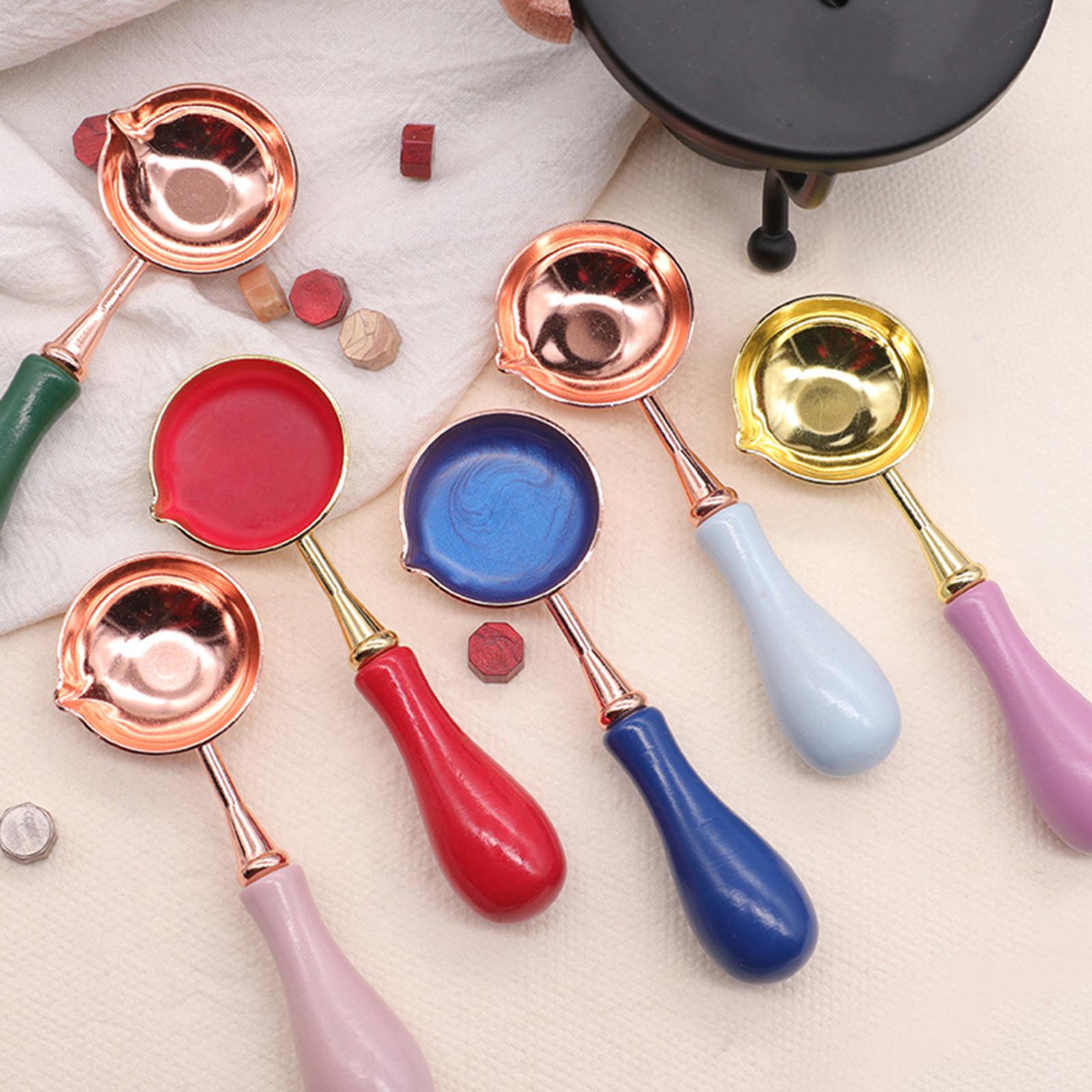 Wax Seal Stamp Melting Spoon Seal Stamp Spoon for Sealing Wax  Apricot