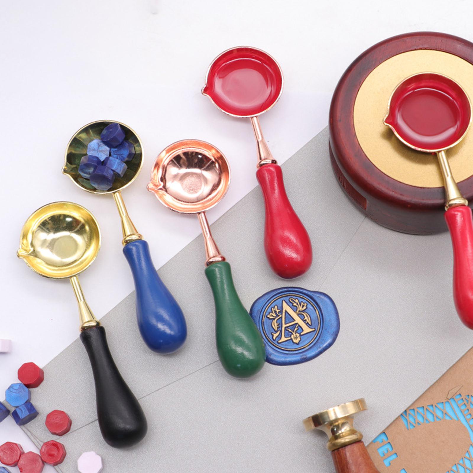 Wax Seal Stamp Melting Spoon Seal Stamp Spoon for Sealing Wax  Apricot