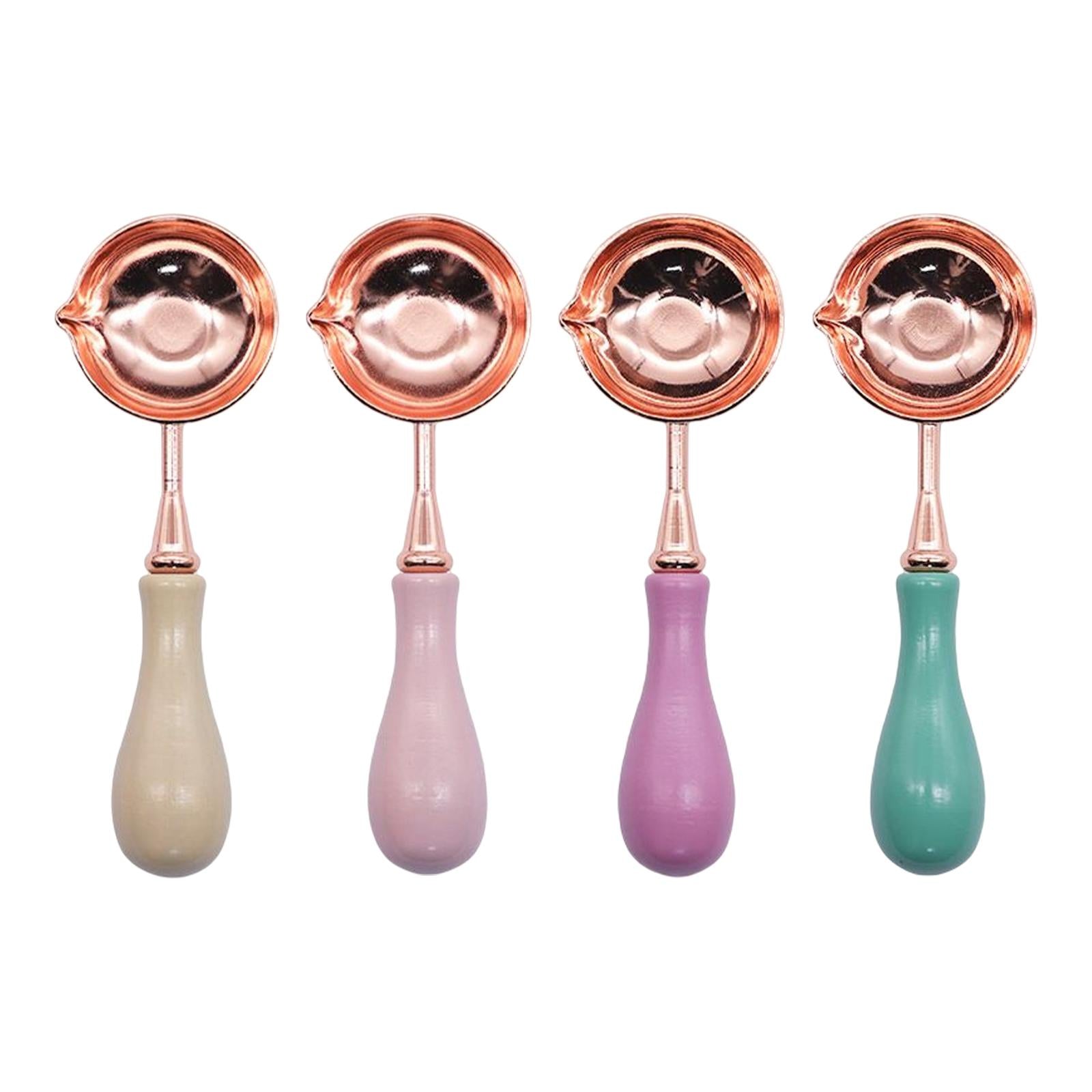 Wax Seal Stamp Melting Spoon Seal Stamp Spoon for Sealing Wax  Apricot