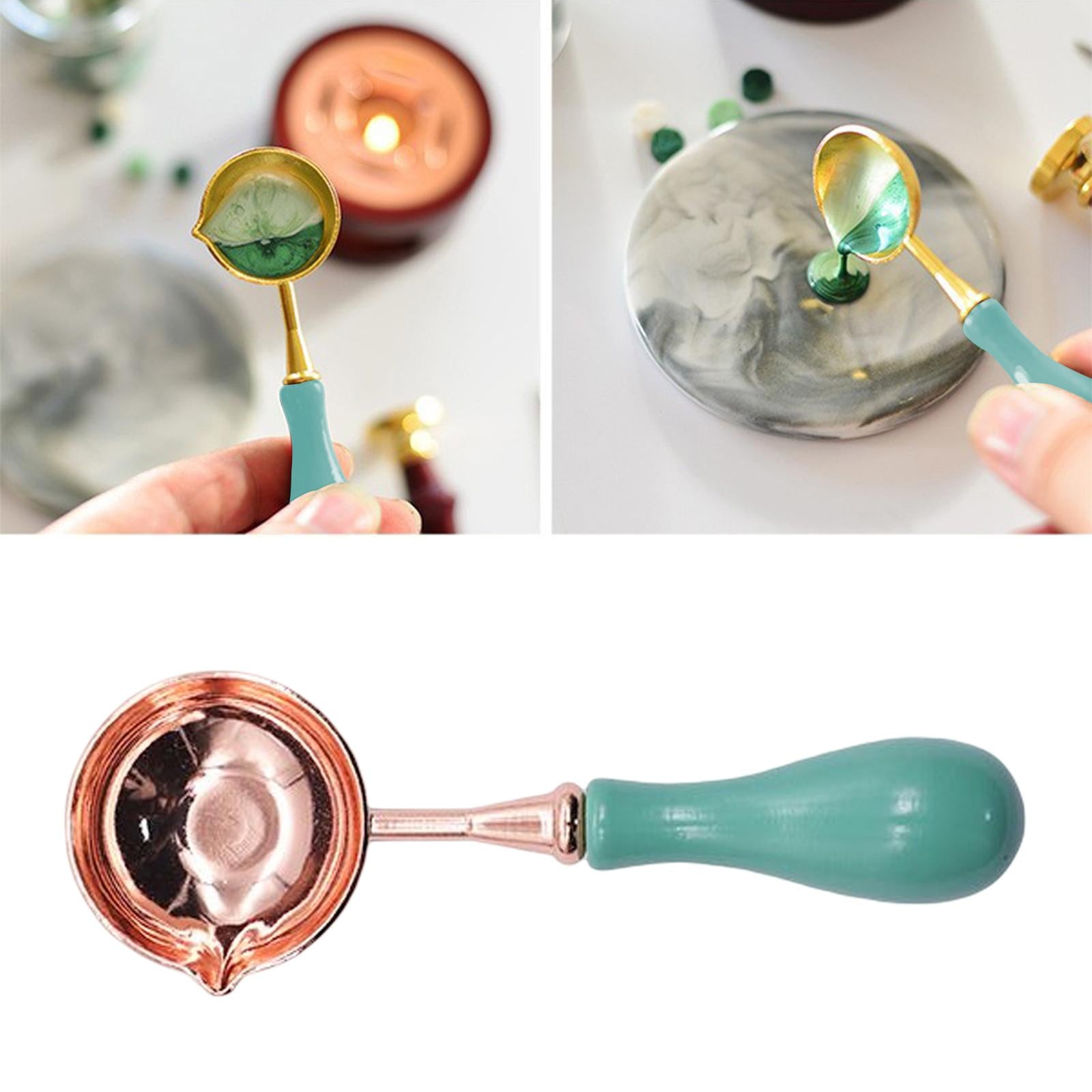 Wax Seal Stamp Melting Spoon Seal Stamp Spoon for Sealing Wax  Green