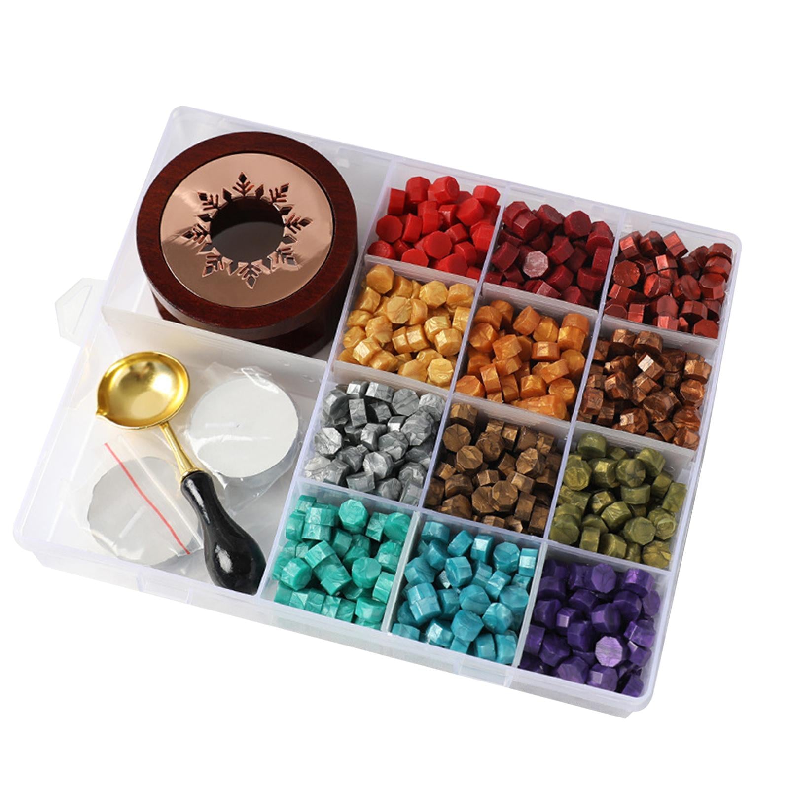 Wax Seal Kit Sealing Wax Beads Kit DIY Wax Beads for Crafts Decoration C