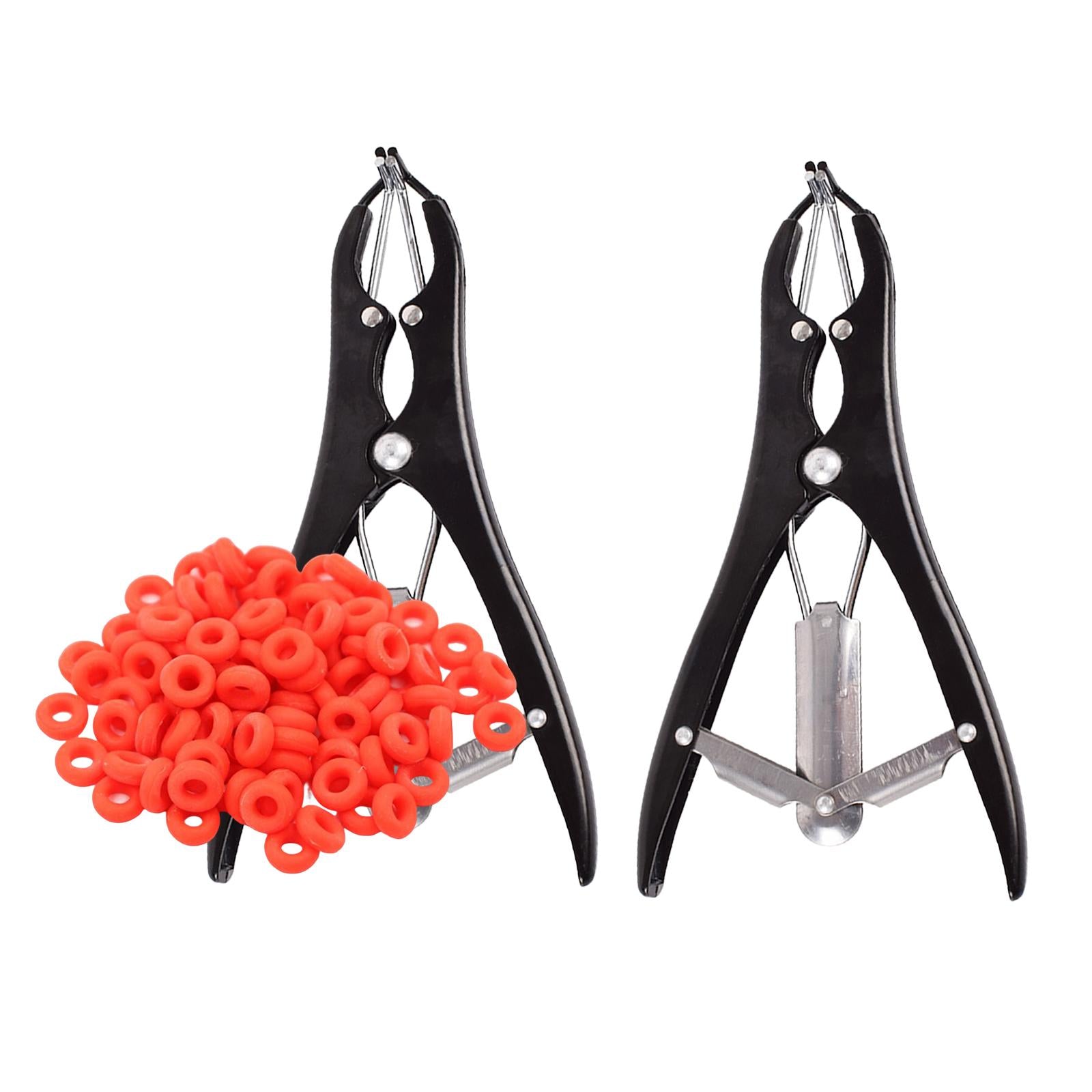 Castration Plier Animal Equipment Tool for Pig Sheep  With 100pcs Rings