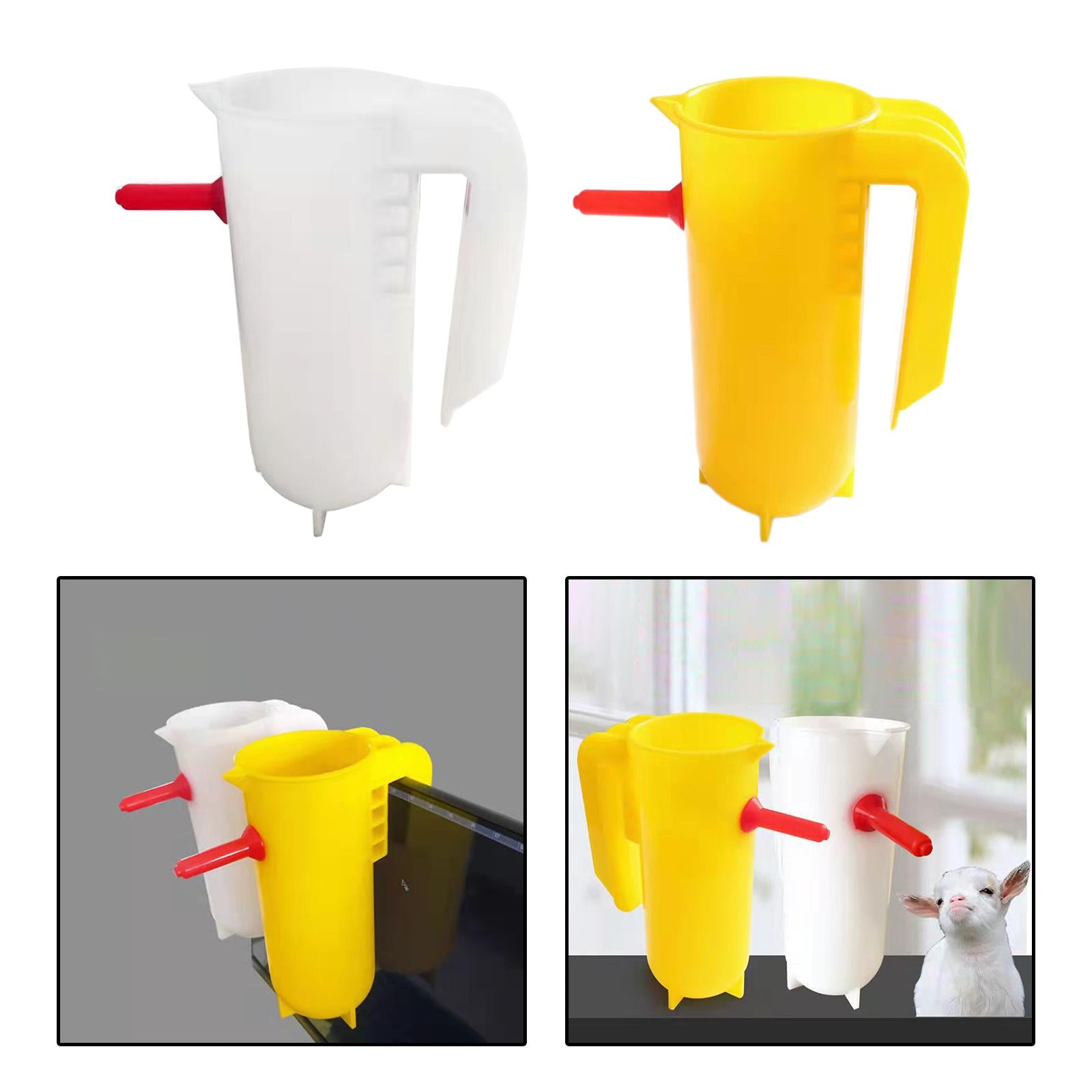 800ml Lamb Feeding Cups Milk Bottle with Nipple for Small Lamb Goat White