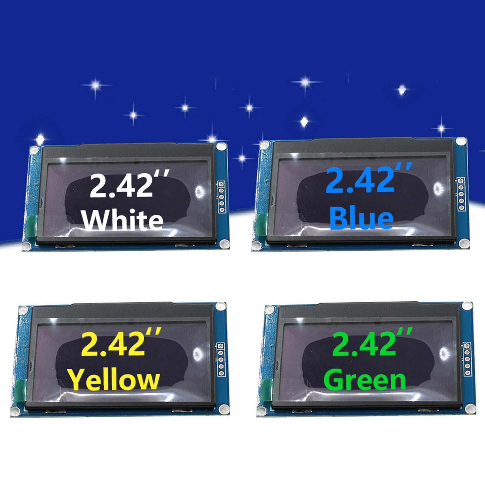 2.42 OLED LCD Display Module 4Pin 128x64 SSD1309 LCD Screen Blue Light"