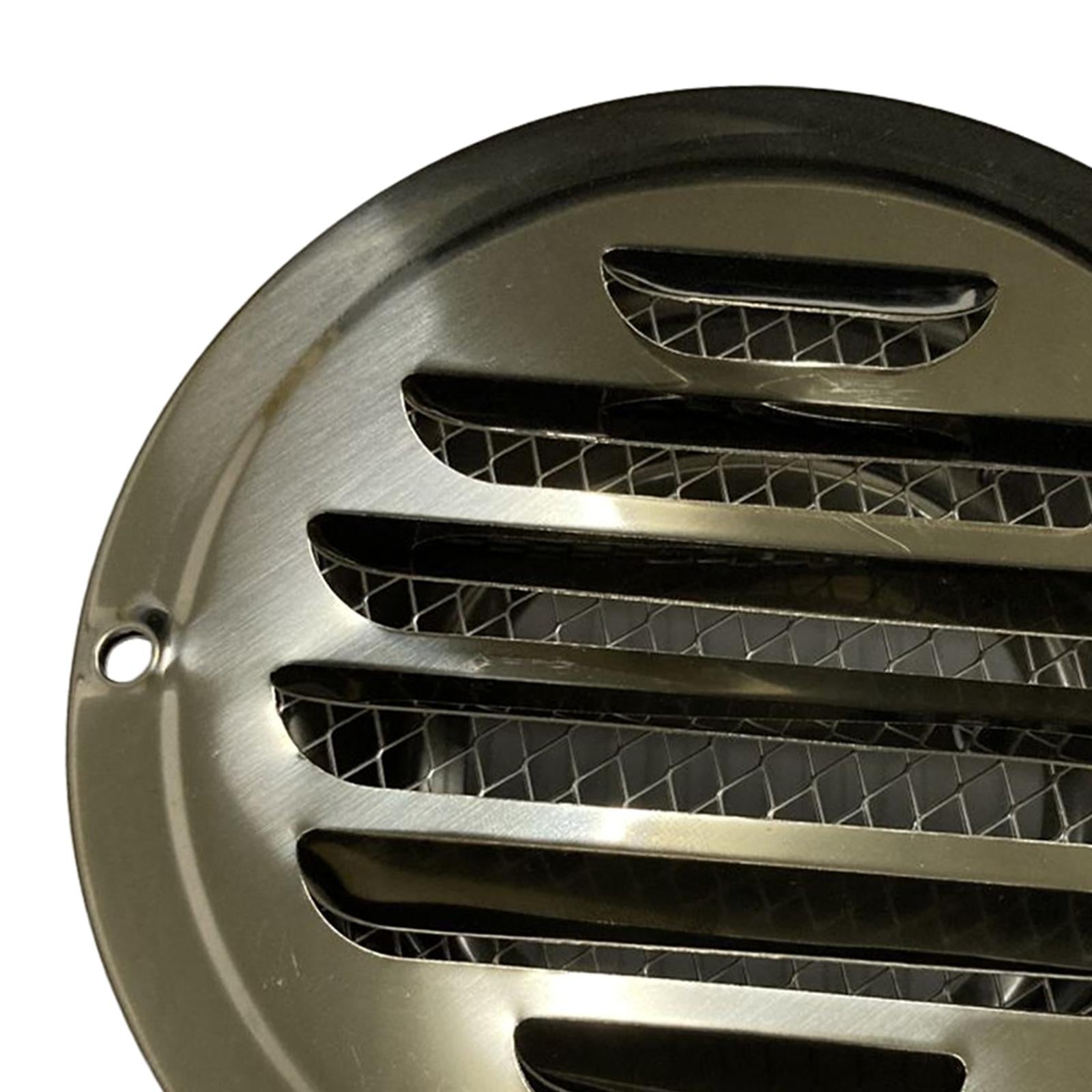 Louvered Grille Cover Vent Stainless Steel Air Vent Grilles for House Wall 80mm