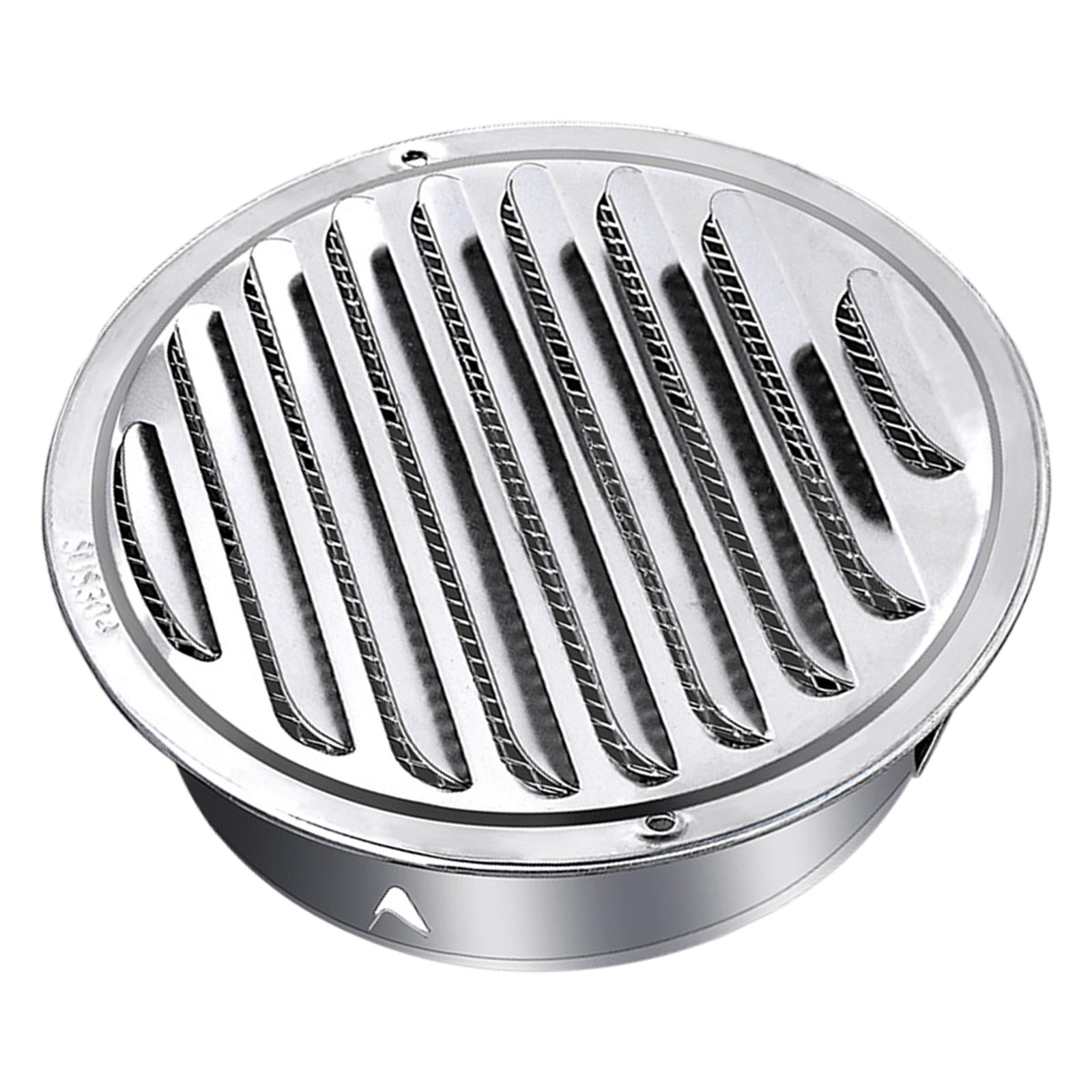 Louvered Grille Cover Vent Stainless Steel Air Vent Grilles for House Wall 120mm