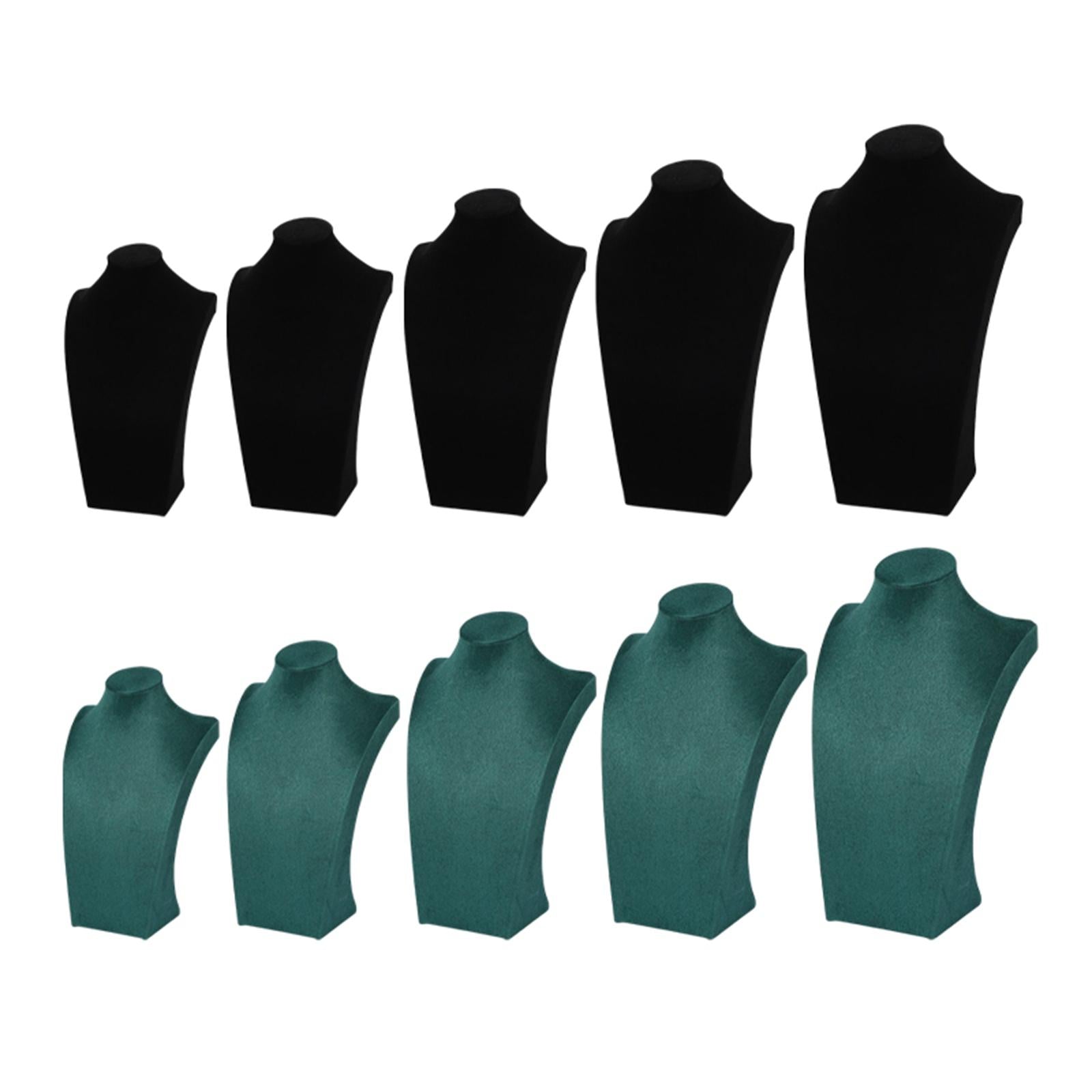 Necklace Pendant Chain Jewelry Bust Necklace Mannequin  20cm Black