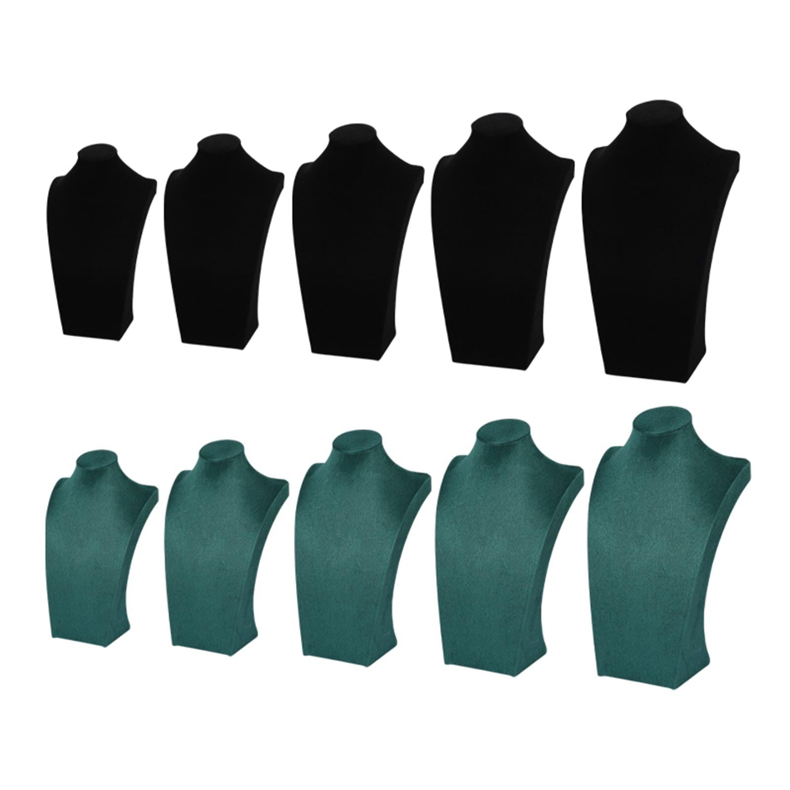 Necklace Pendant Chain Jewelry Bust Necklace Mannequin  20cm Black