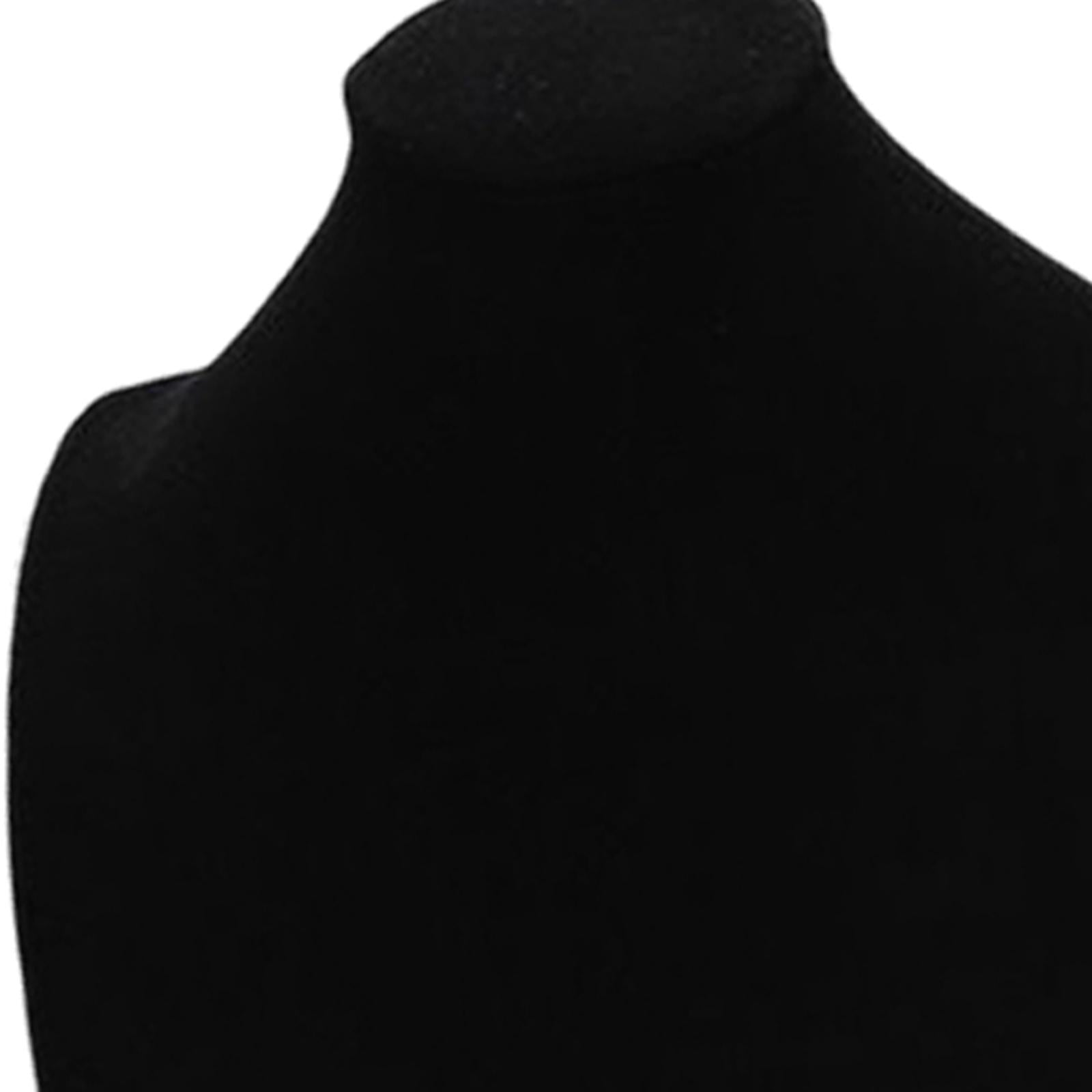 Necklace Pendant Chain Jewelry Bust Necklace Mannequin  34cm Black