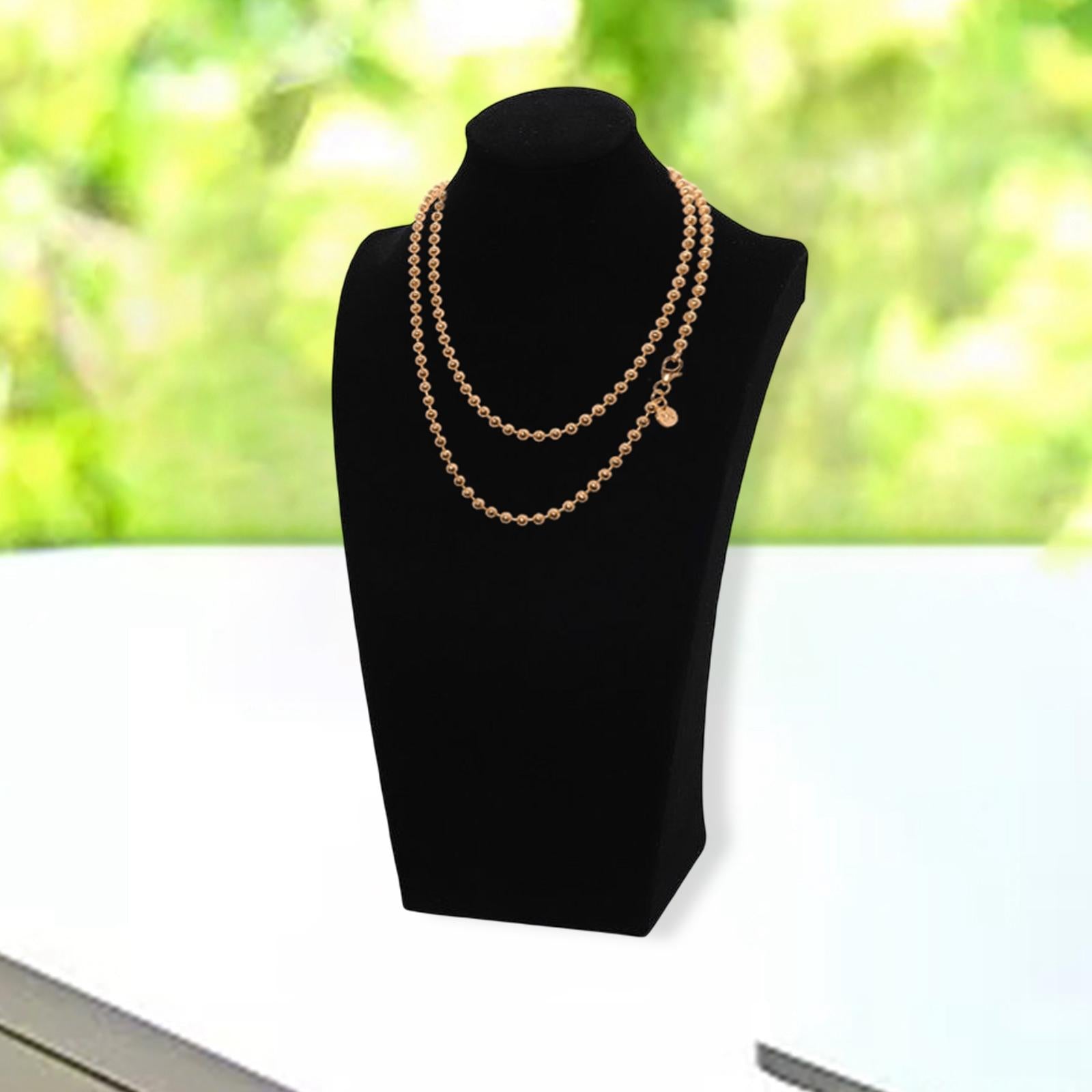 Necklace Pendant Chain Jewelry Bust Necklace Mannequin  40cm Black