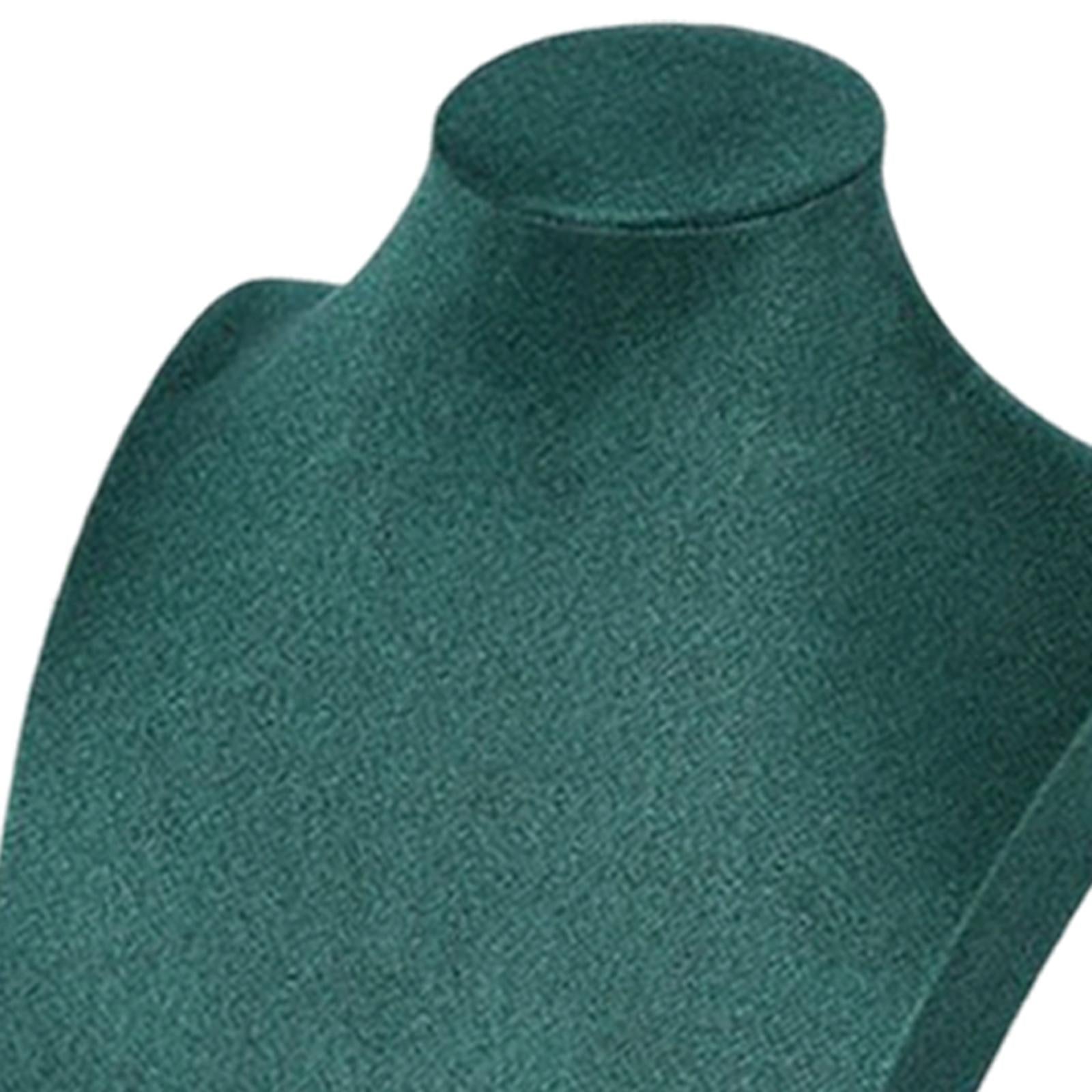 Necklace Pendant Chain Jewelry Bust Necklace Mannequin  20cm Dark Green