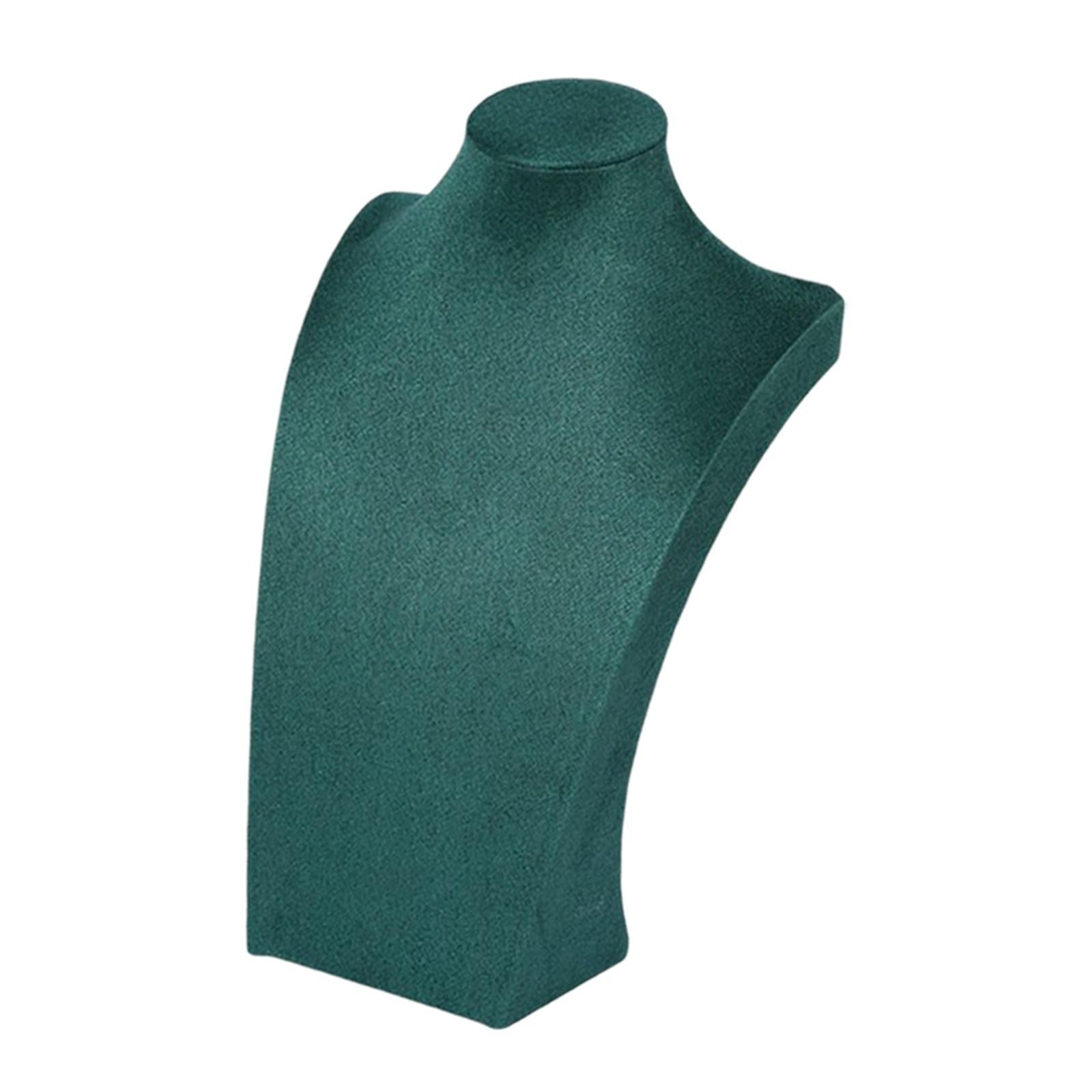 Necklace Pendant Chain Jewelry Bust Necklace Mannequin  20cm Dark Green