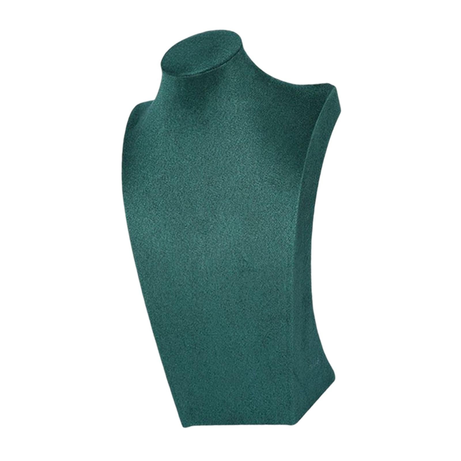 Necklace Pendant Chain Jewelry Bust Necklace Mannequin  20cm Dark Green