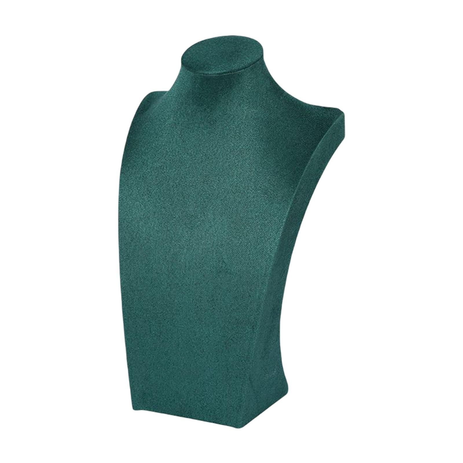Necklace Pendant Chain Jewelry Bust Necklace Mannequin  20cm Dark Green