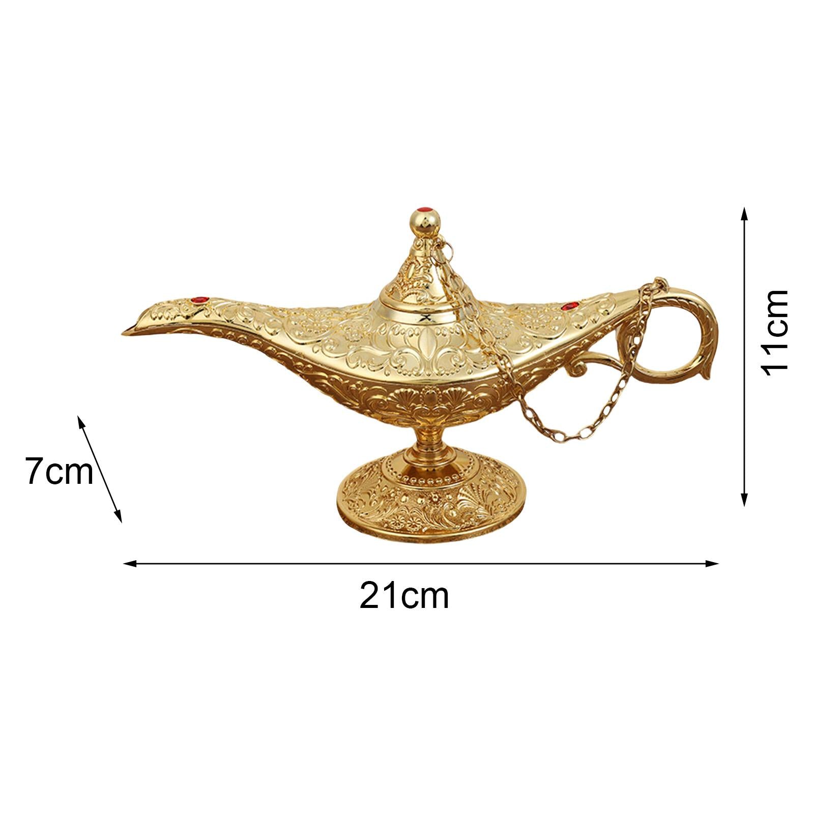 Beautiful Aladdin Genie Lamp Fairy Tale Tea Pot for Halloween Party Gift Gold