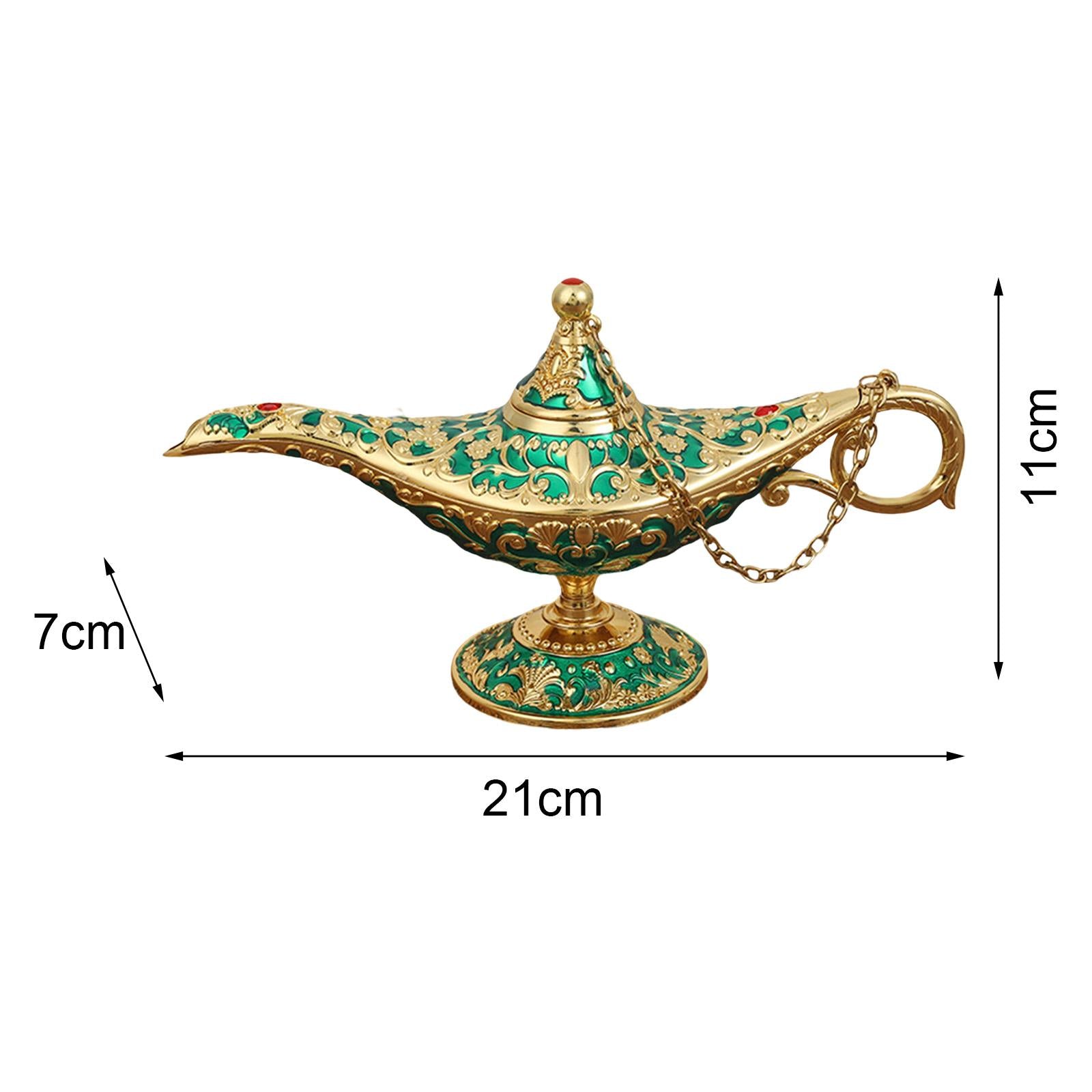 Beautiful Aladdin Genie Lamp Fairy Tale Tea Pot for Halloween Party Gift Green