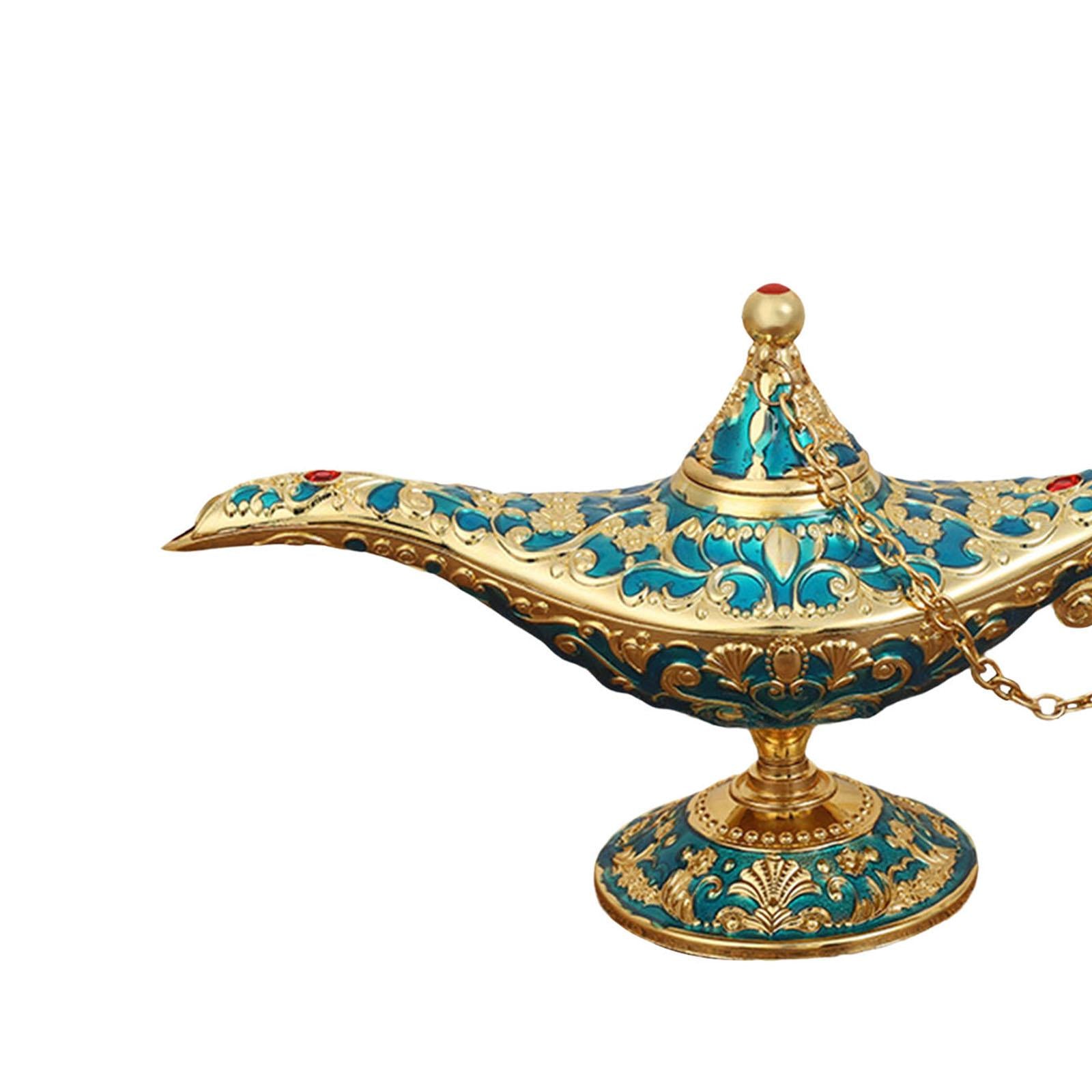 Beautiful Aladdin Genie Lamp Fairy Tale Tea Pot for Halloween Party Gift Blue