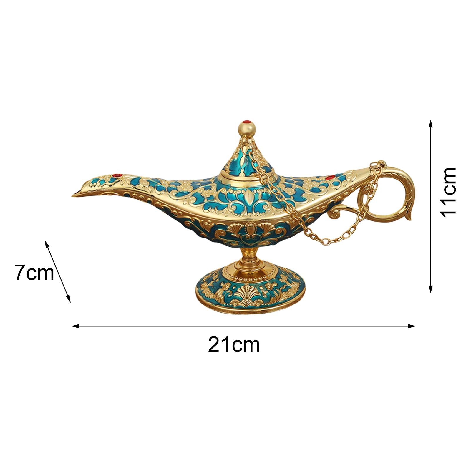 Beautiful Aladdin Genie Lamp Fairy Tale Tea Pot for Halloween Party Gift Blue