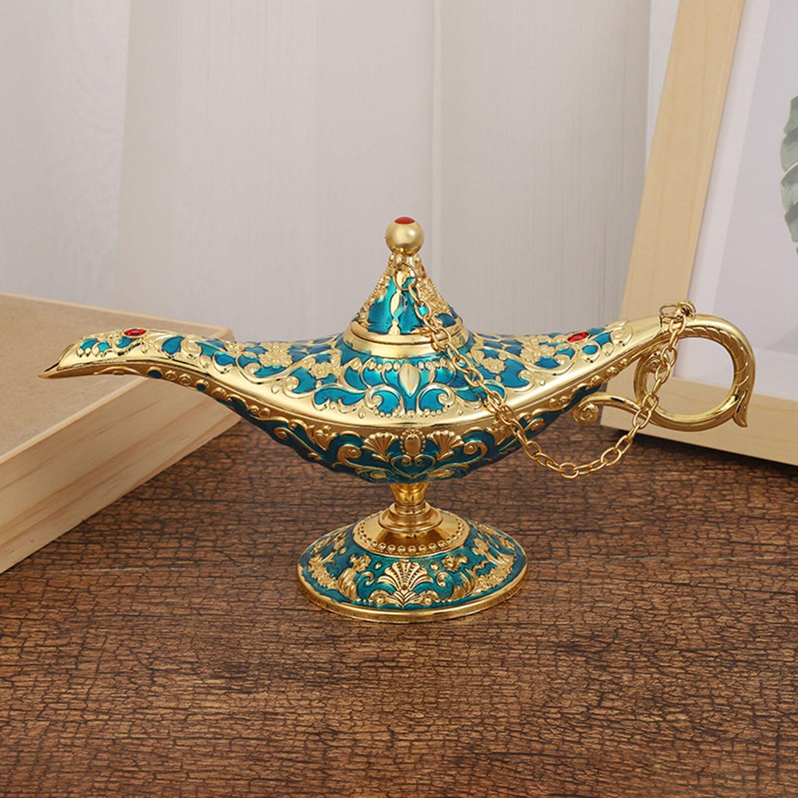 Beautiful Aladdin Genie Lamp Fairy Tale Tea Pot for Halloween Party Gift Blue