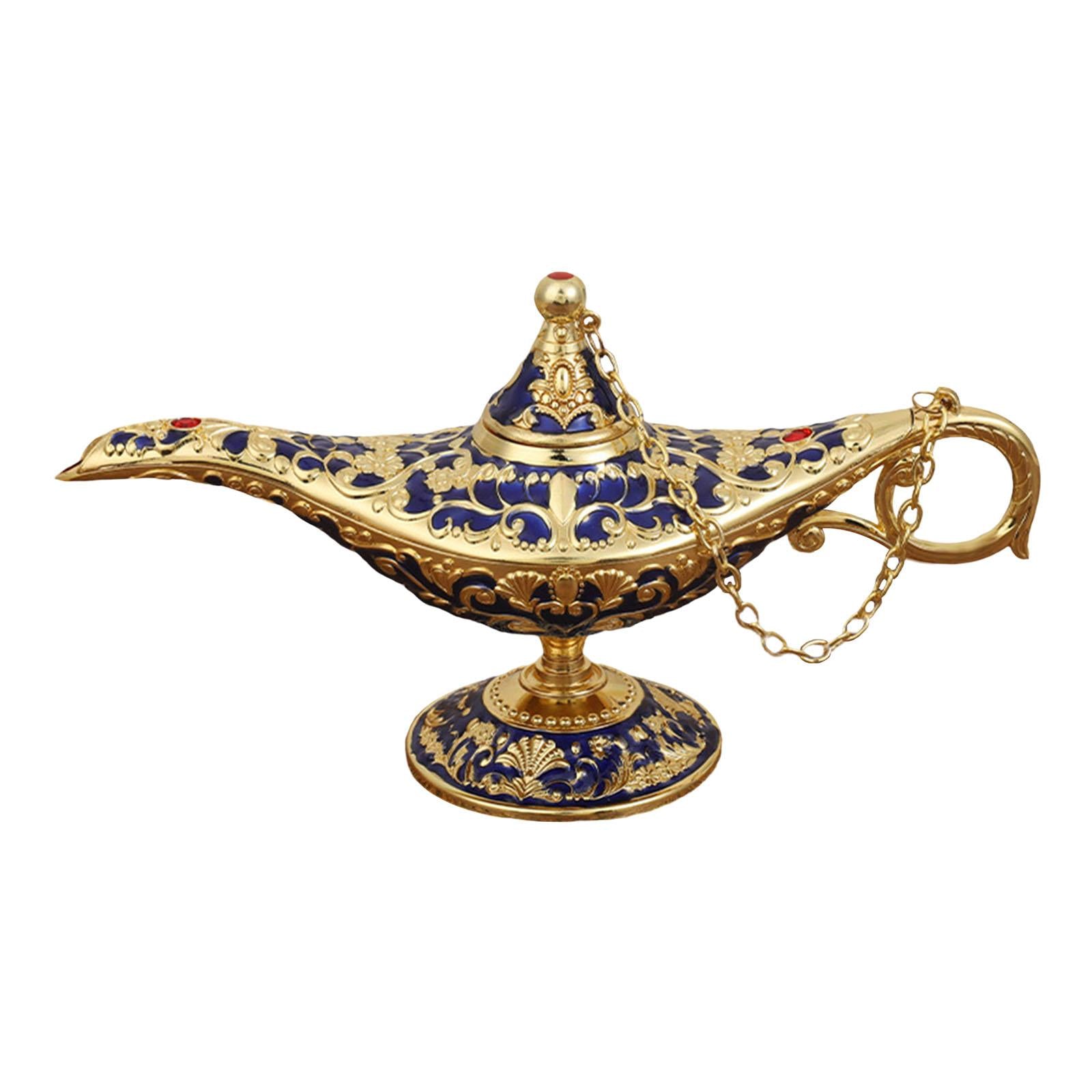 Beautiful Aladdin Genie Lamp Fairy Tale Tea Pot for Halloween Party Gift Dark Blue