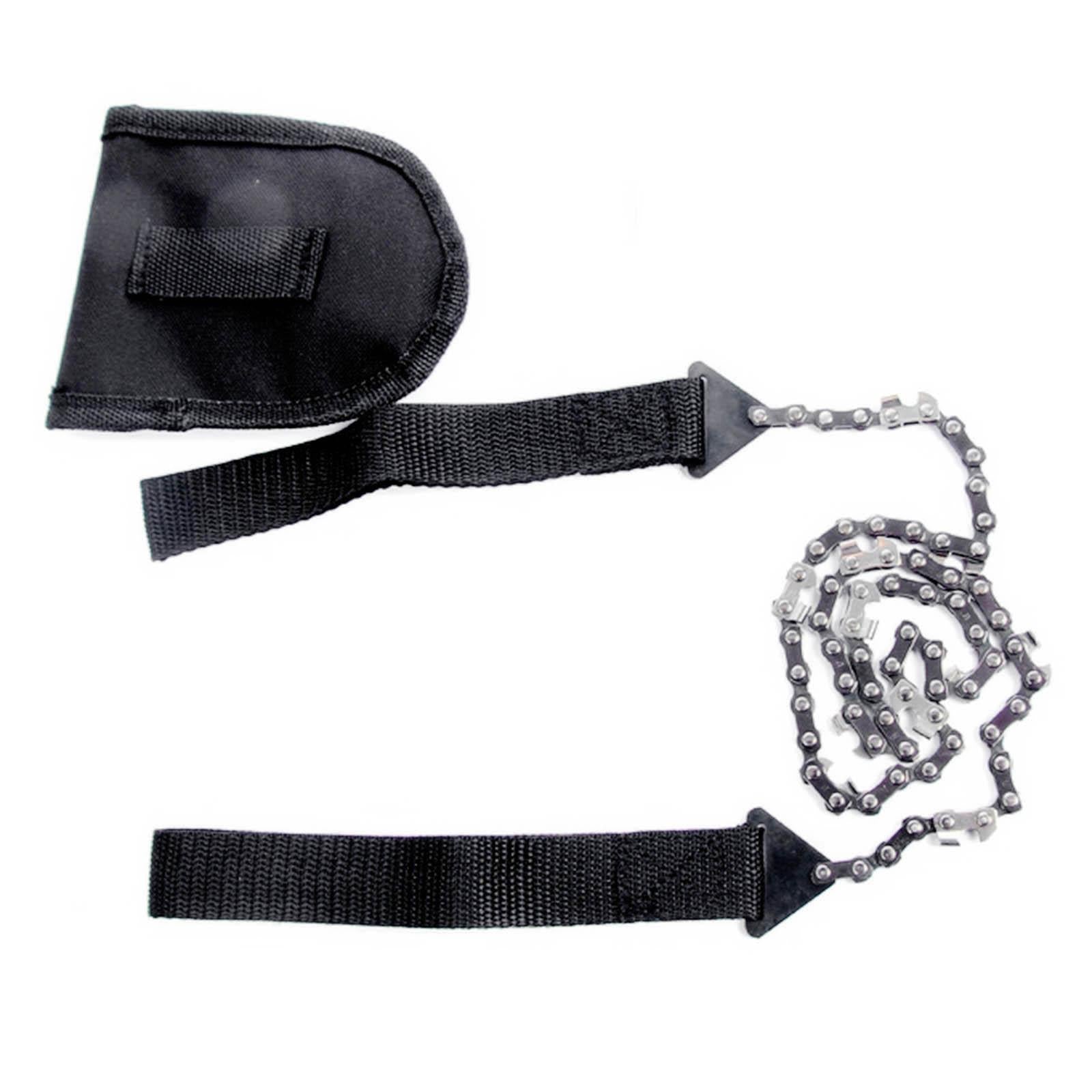 Hand Chain Saw 65 Manganese Steel with Storage Pouch for Survival Camping