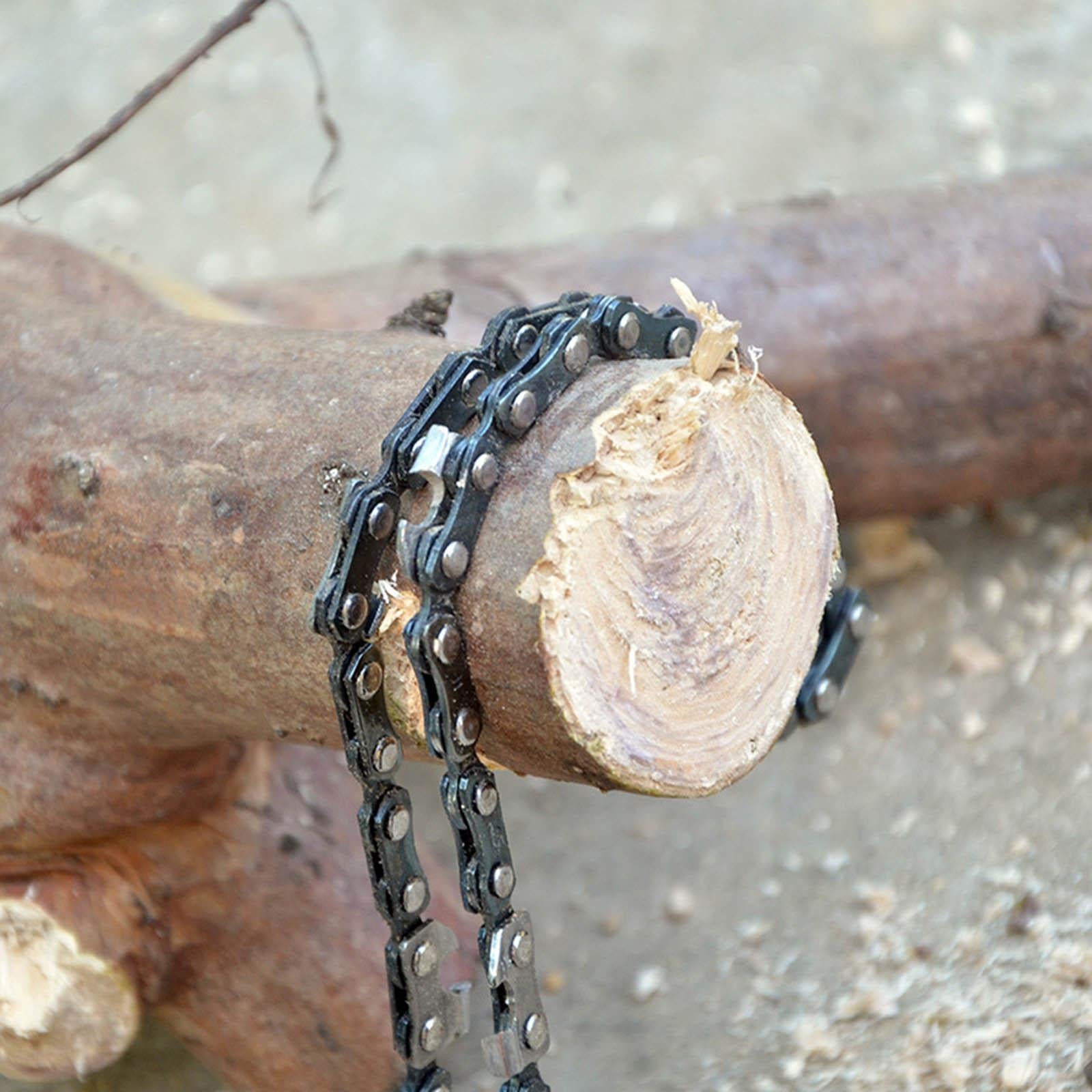 Hand Chain Saw 65 Manganese Steel with Storage Pouch for Survival Camping
