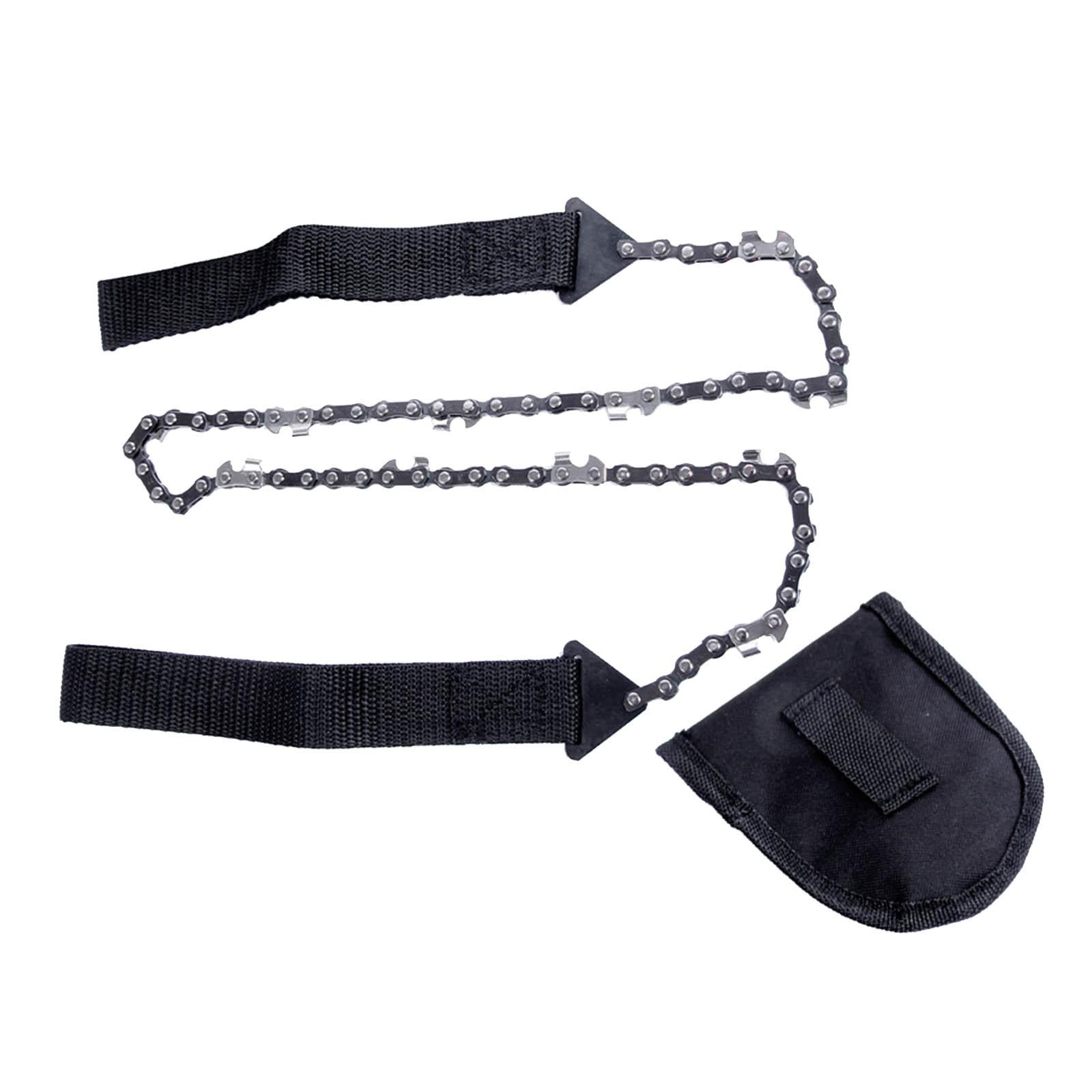 Hand Chain Saw 65 Manganese Steel with Storage Pouch for Survival Camping