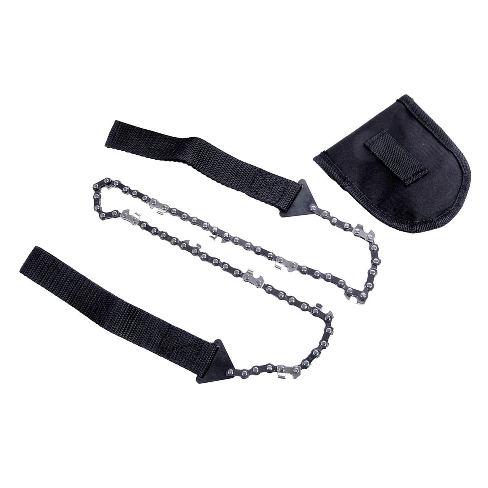 Hand Chain Saw 65 Manganese Steel with Storage Pouch for Survival Camping