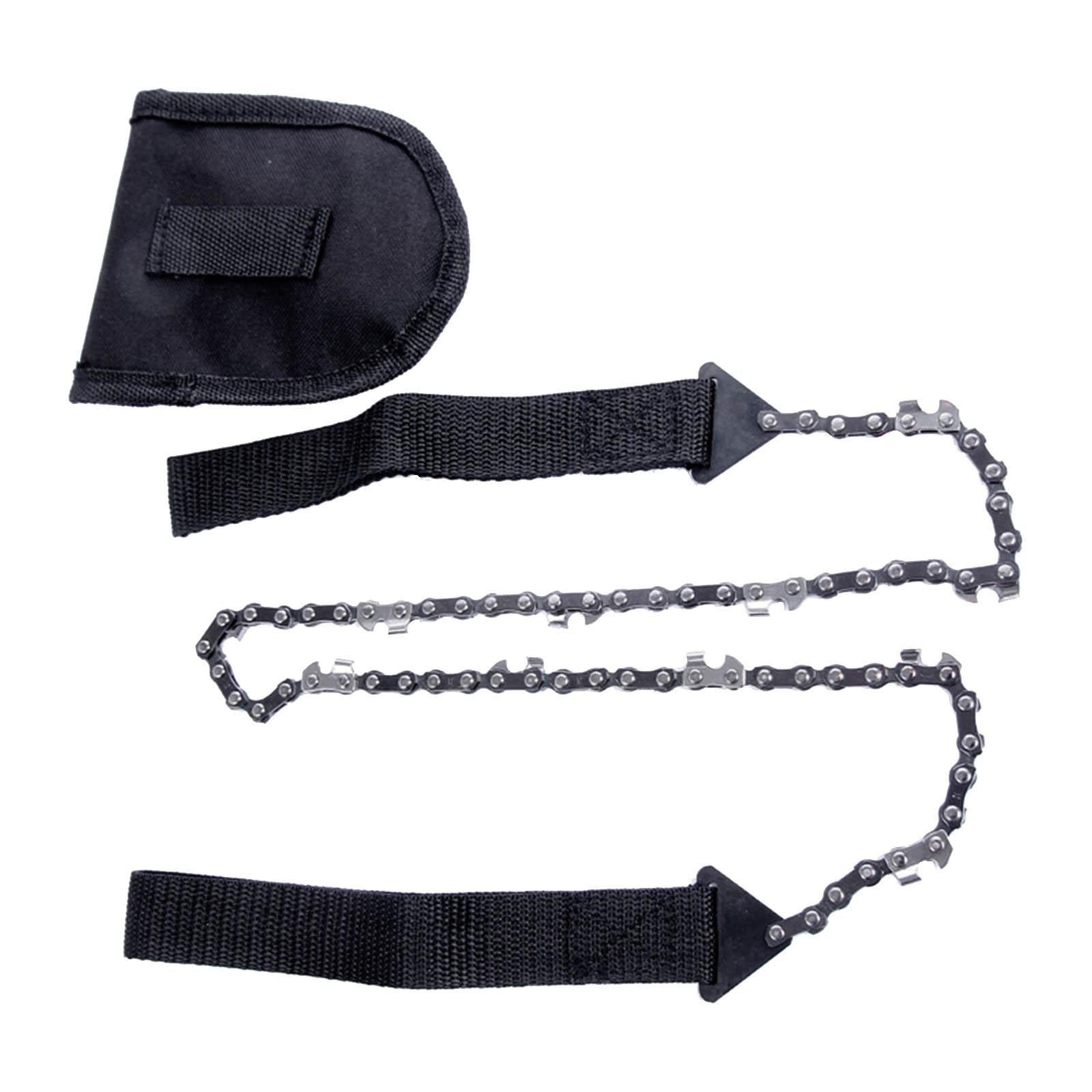 Hand Chain Saw 65 Manganese Steel with Storage Pouch for Survival Camping