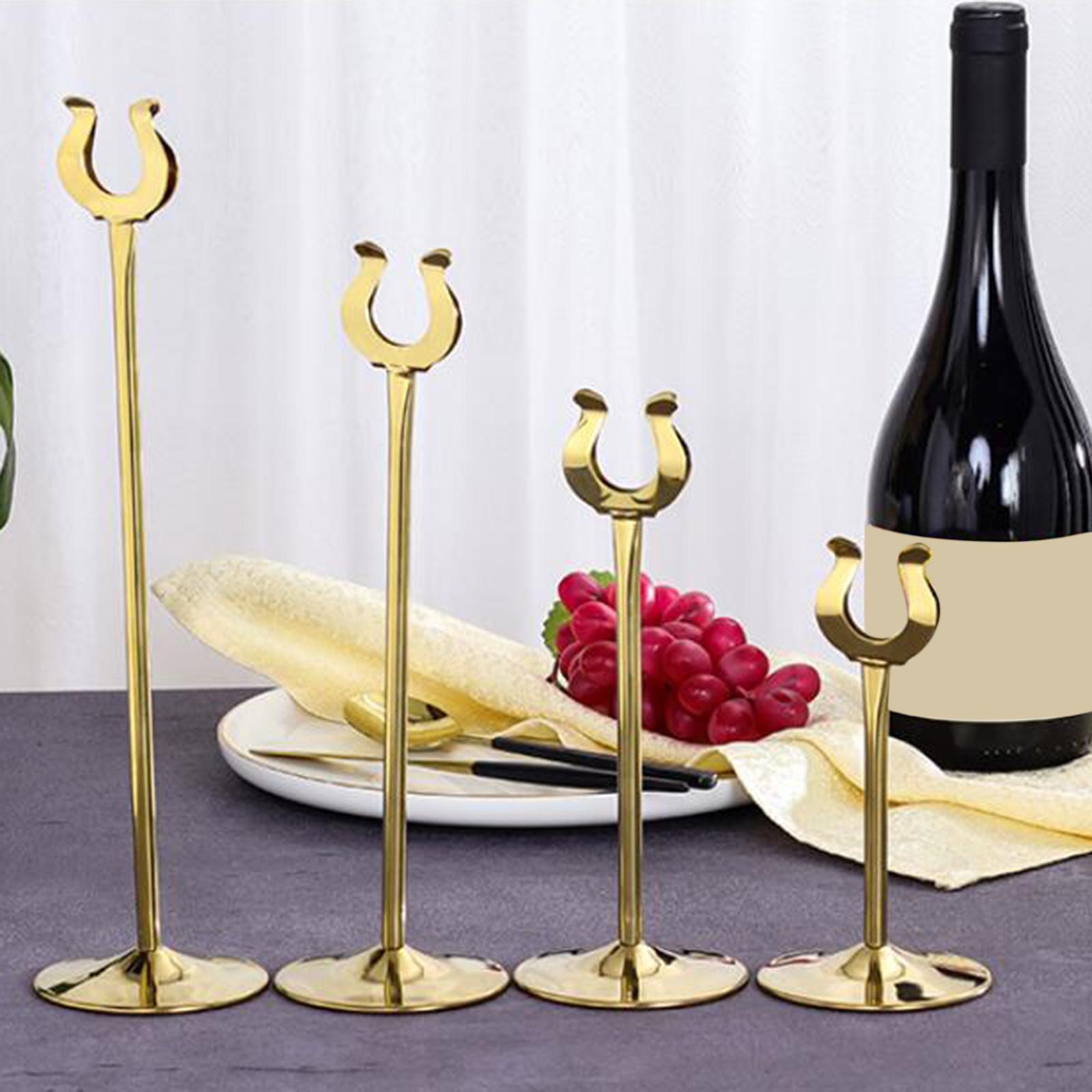 Metal Table Number Holder Home Decor Cute for Wedding Party Table Number U Titanium 10in