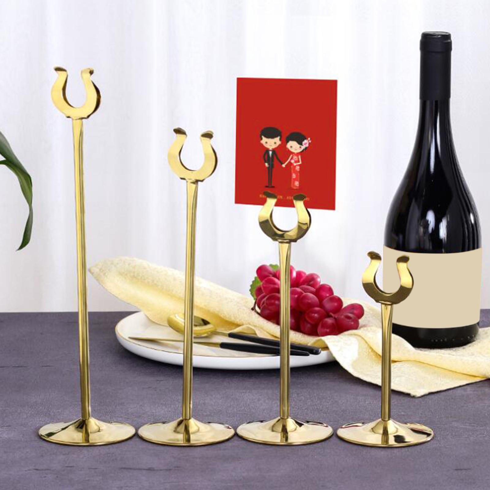 Metal Table Number Holder Home Decor Cute for Wedding Party Table Number U Titanium 14in