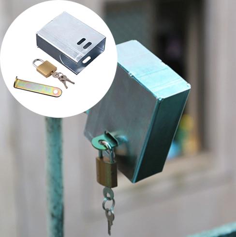 Outdoor Faucet Lock Cover Anti Theft Tap Padlock for Park Silver Square