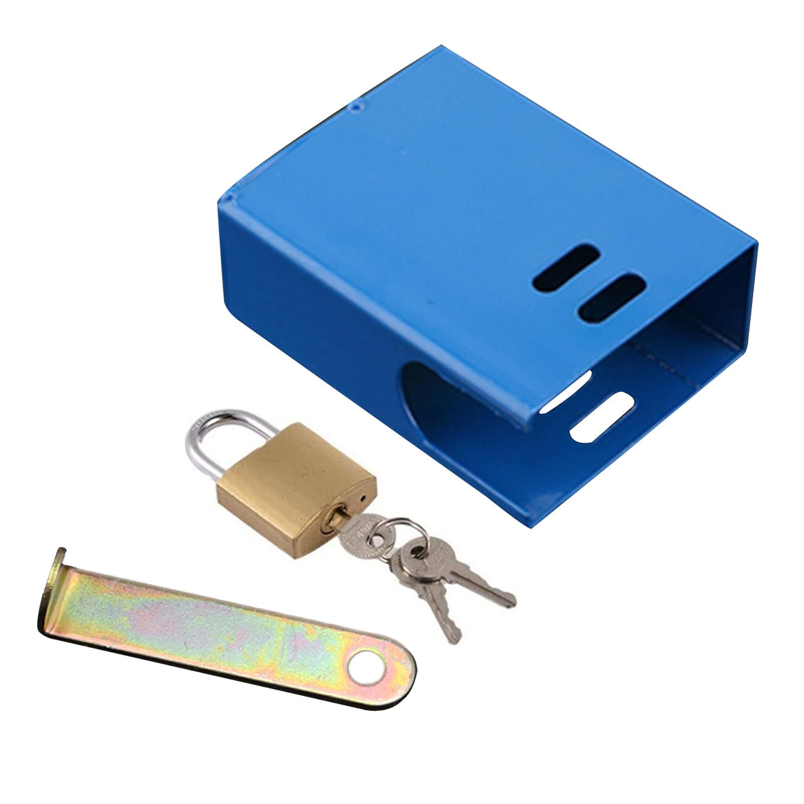 Outdoor Faucet Lock Cover Anti Theft Tap Padlock for Park Blue Square