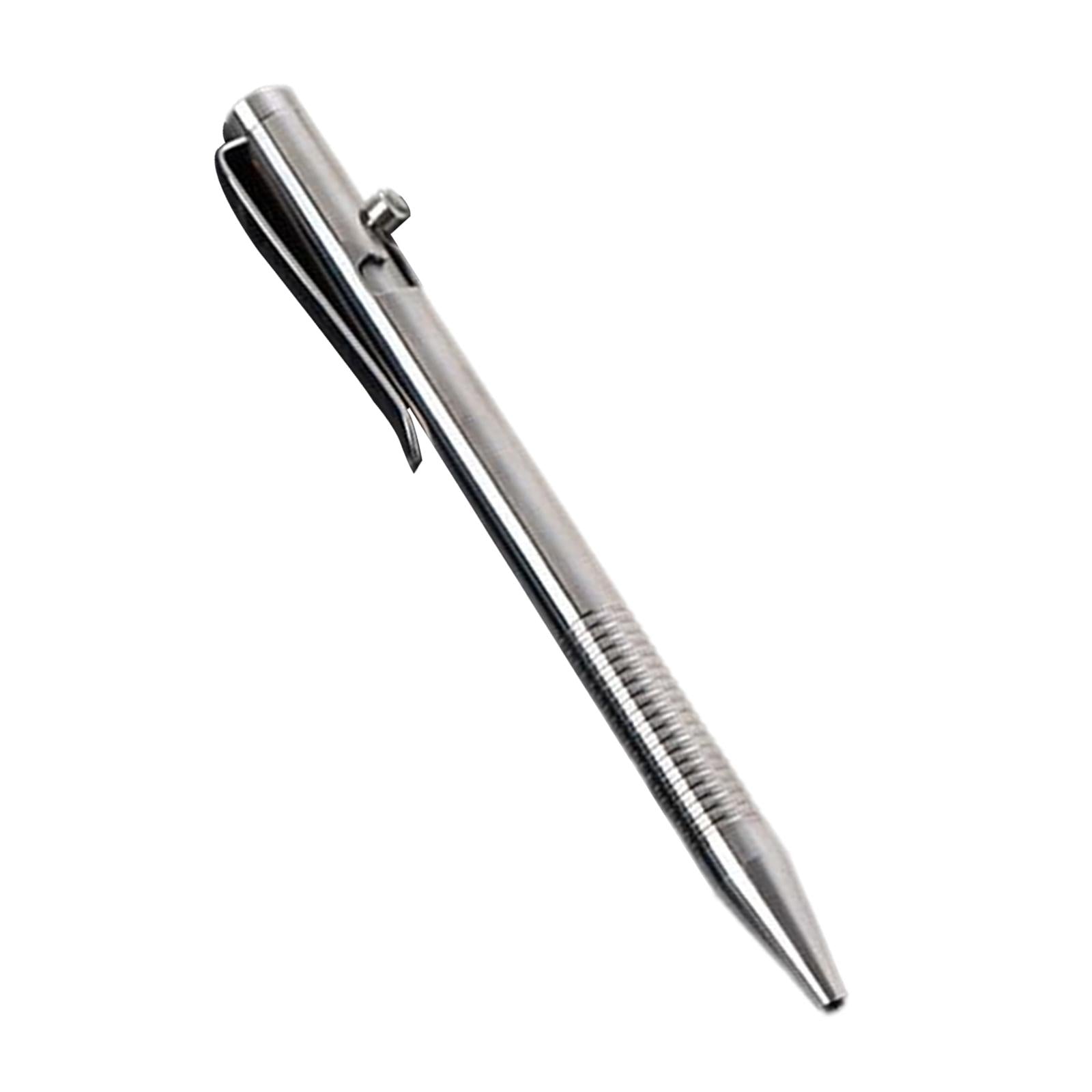 Retractable Ballpoint Pen Titanium Alloy Rollerball Pen Writing Bright Light