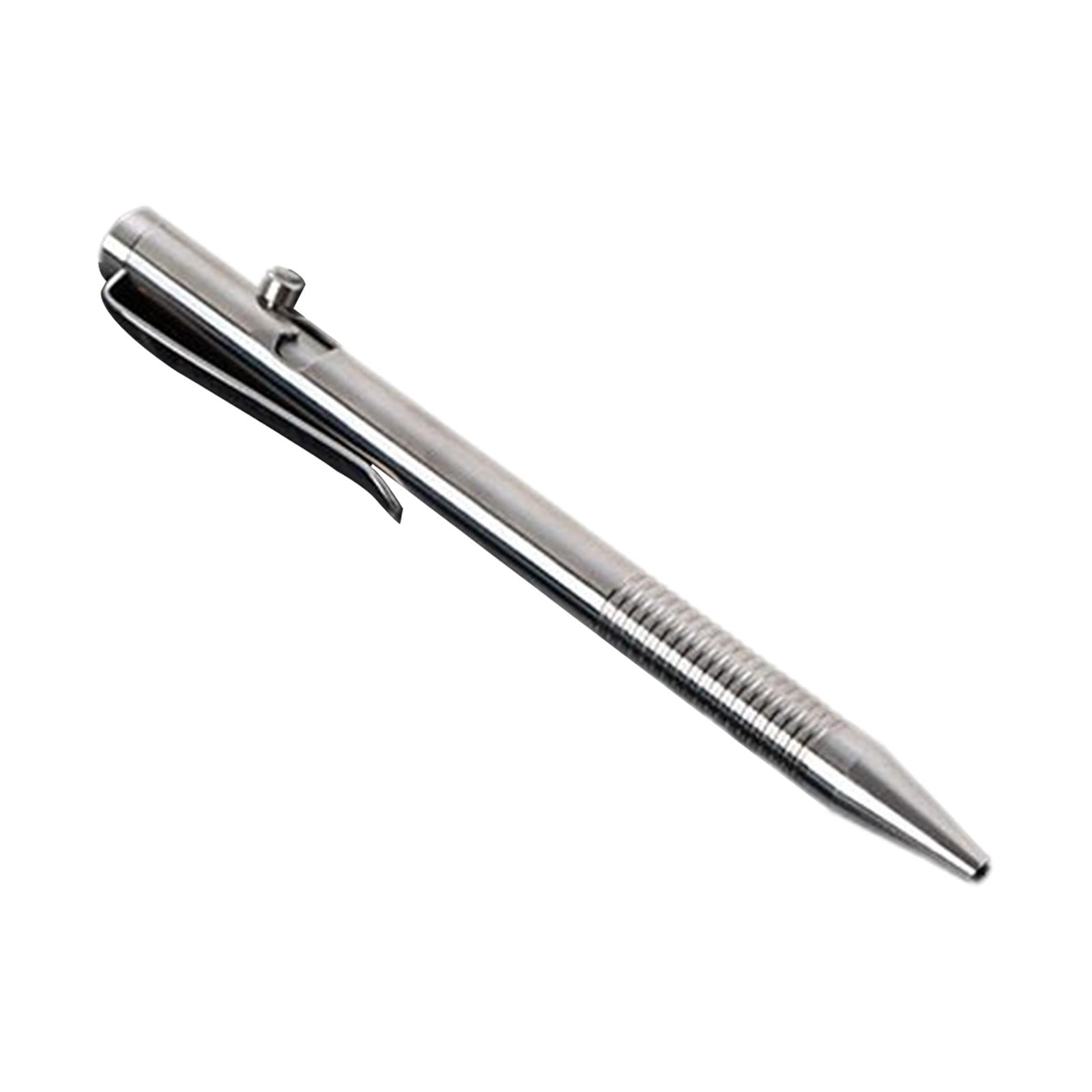 Retractable Ballpoint Pen Titanium Alloy Rollerball Pen Writing Bright Light