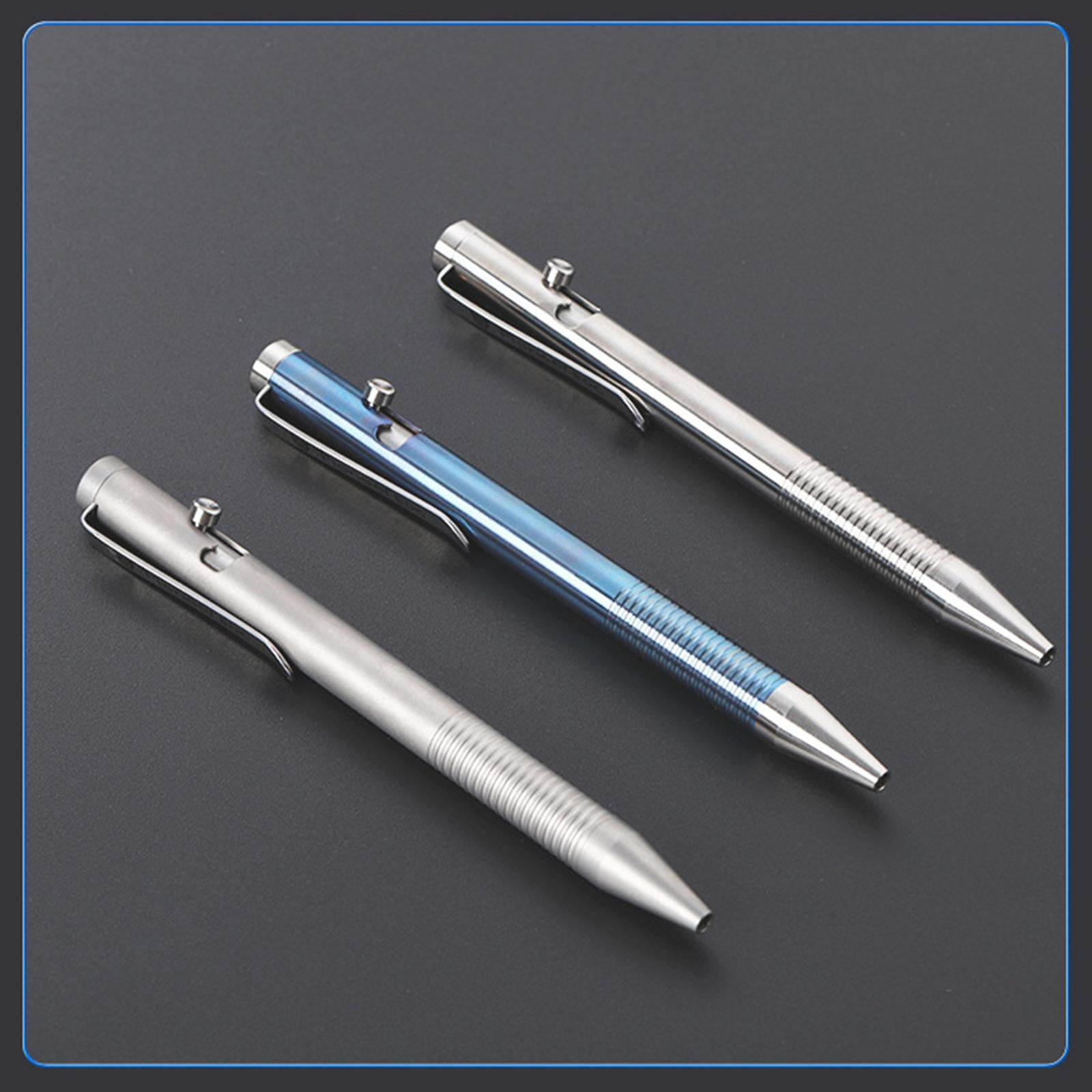 Retractable Ballpoint Pen Titanium Alloy Rollerball Pen Writing Frosted