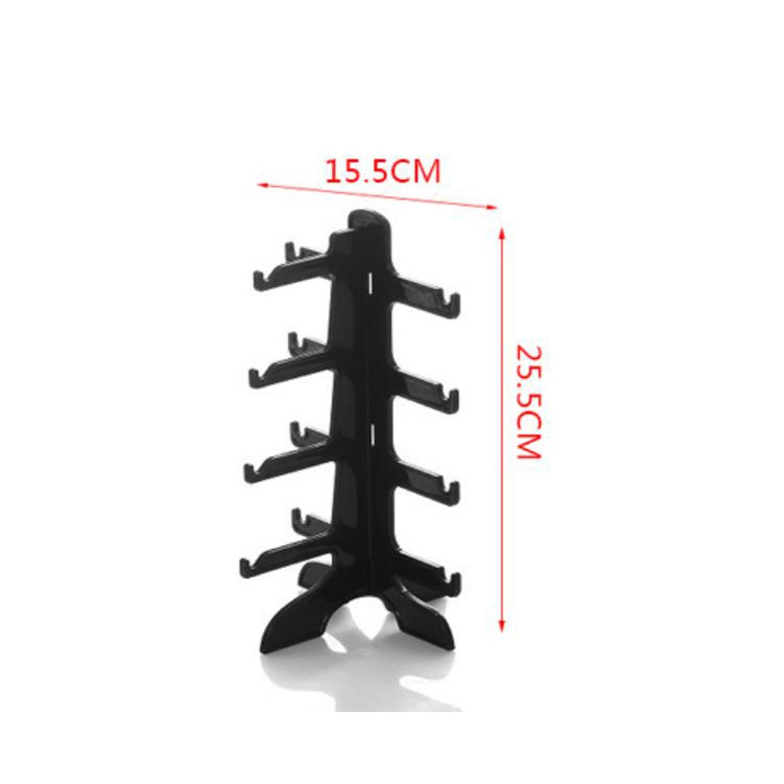 Sunglasses Showcase Durable Storage Eyewear Glasses Show Stand for Home Shop black