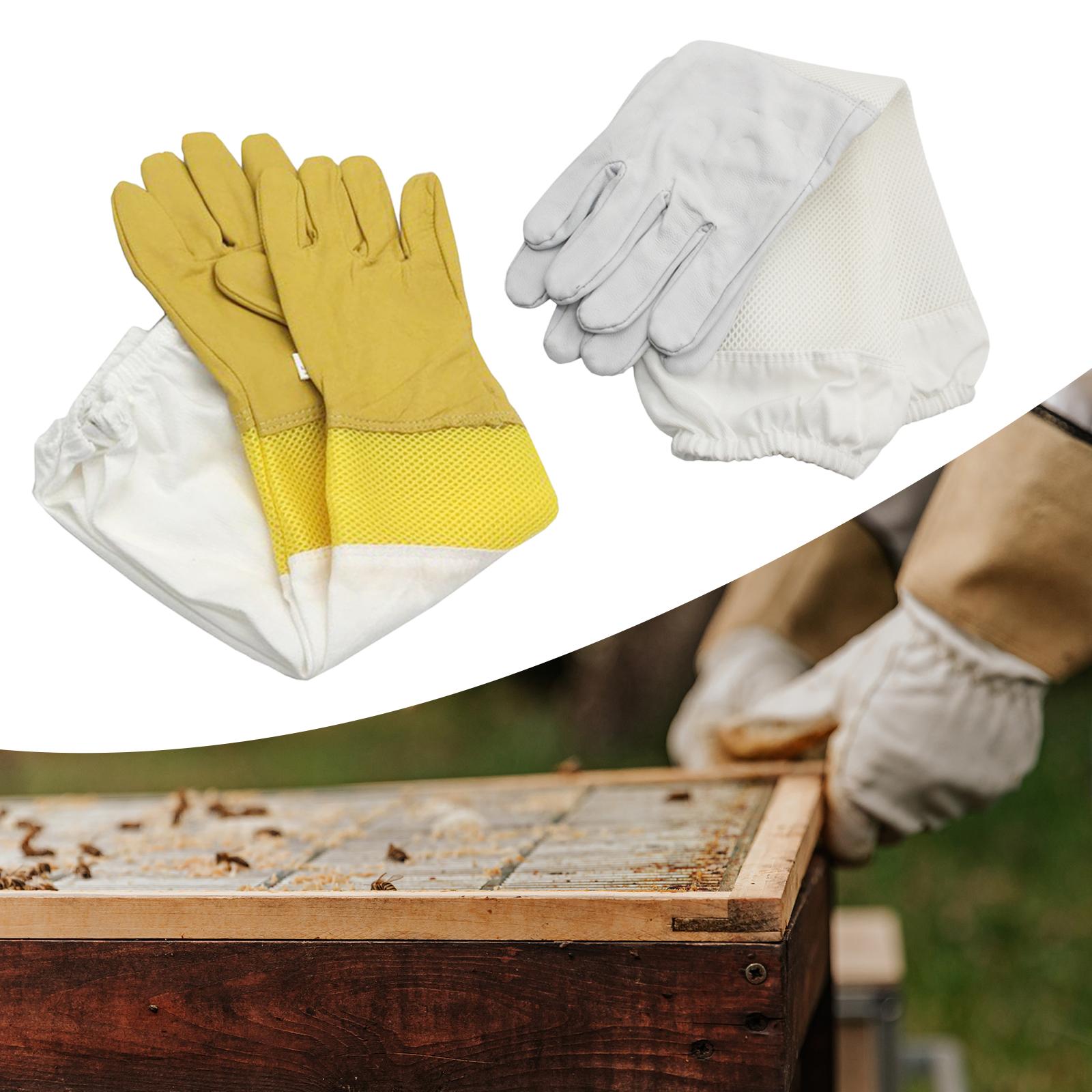 Beekeeping Gloves Beekeeper Gloves for Garden Work Cactus Rose Pruning Yellow