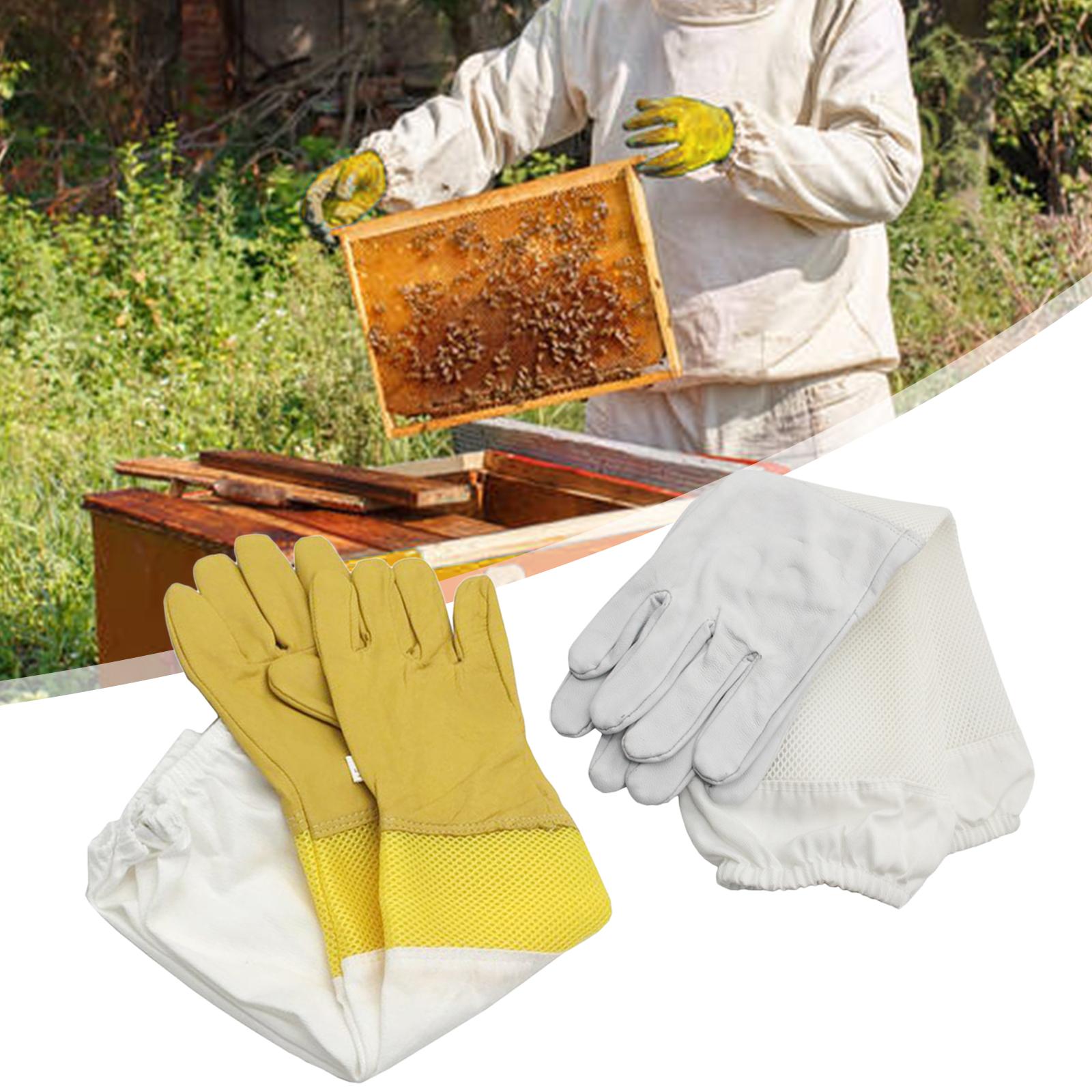 Beekeeping Gloves Beekeeper Gloves for Garden Work Cactus Rose Pruning Yellow
