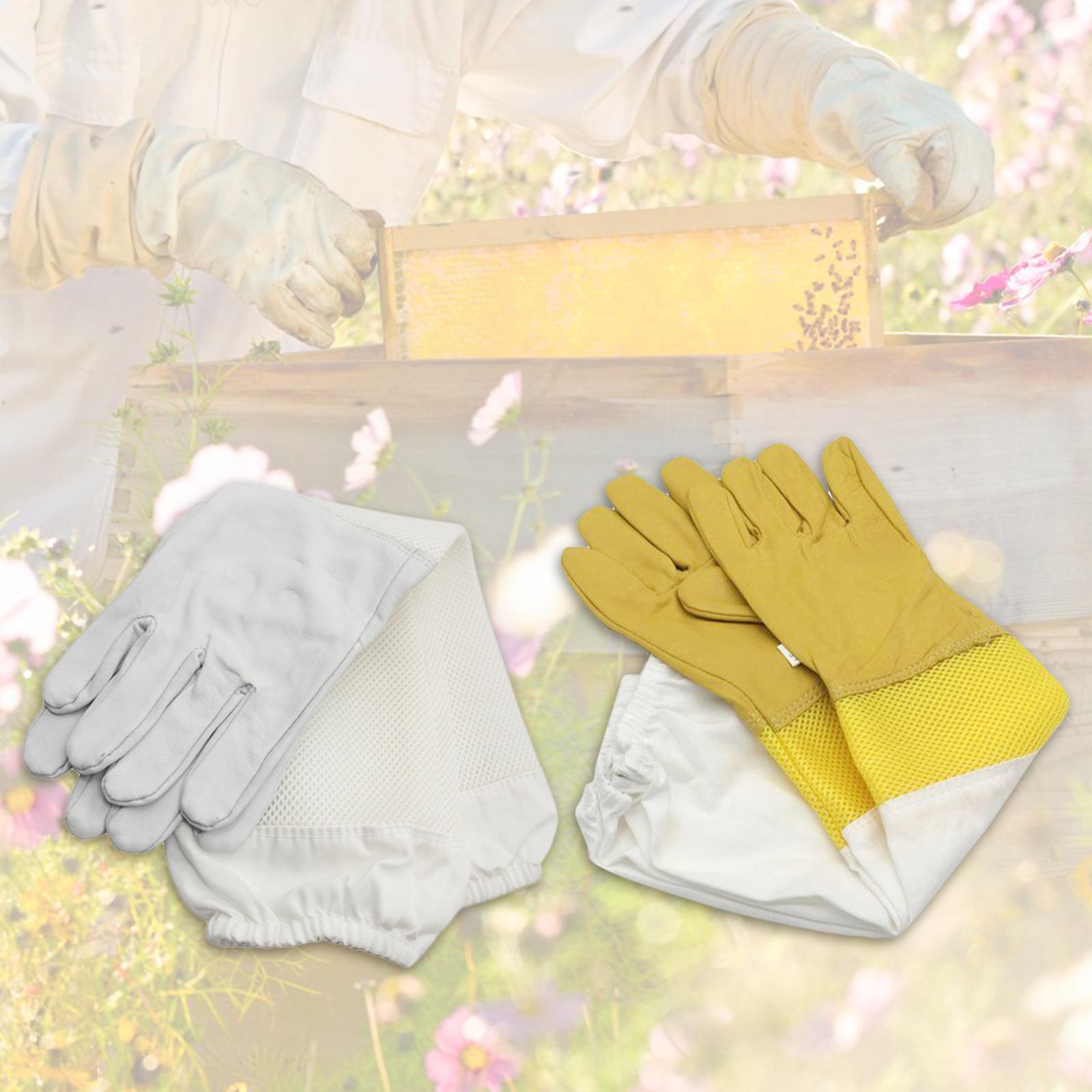 Beekeeping Gloves Beekeeper Gloves for Garden Work Cactus Rose Pruning Yellow