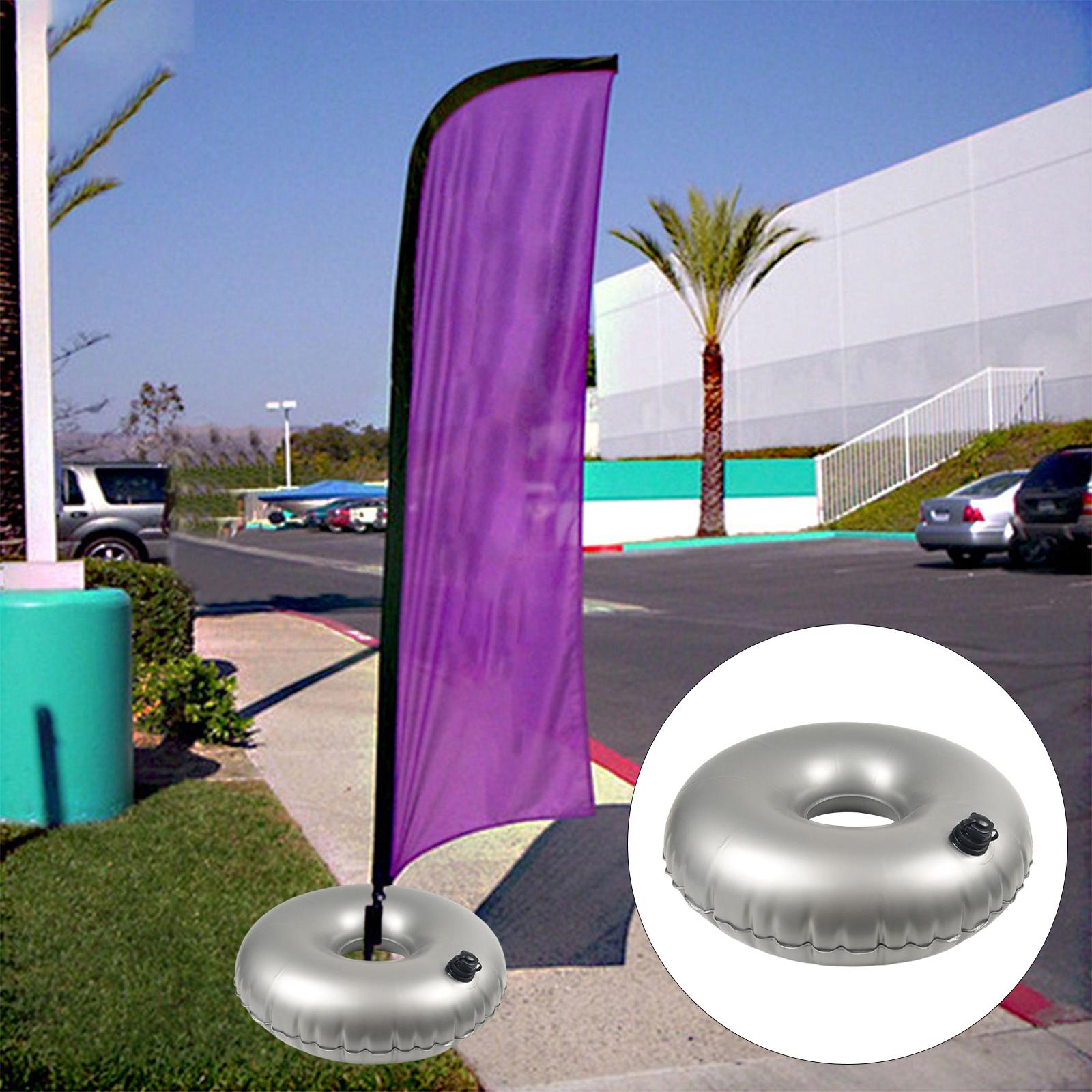 Water Weight Bag Round Flag Water Base Windproof for Patio Beach Outdoor