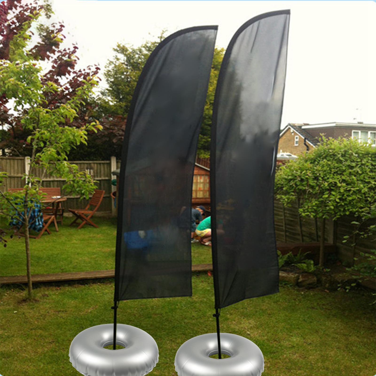 Water Weight Bag Round Flag Water Base Windproof for Patio Beach Outdoor