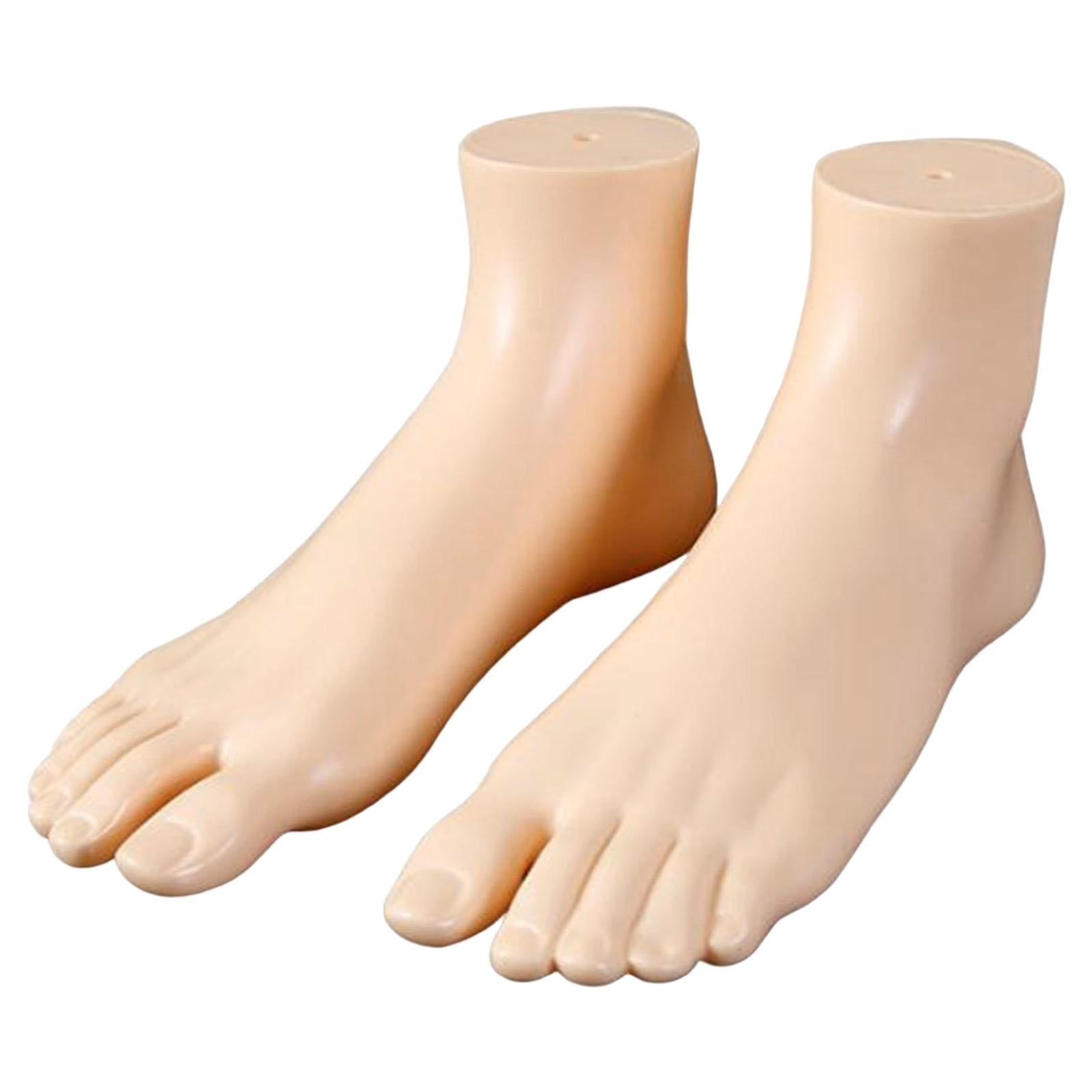 PVC Mannequin Adult Feet Ankle Bracelet Foot Left and Right for Toe Rings Normal