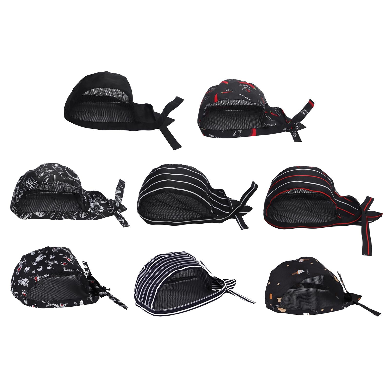 Chef Hat Waiter Grill Unisex BBQ Bakery Uniform Caps Hat Black